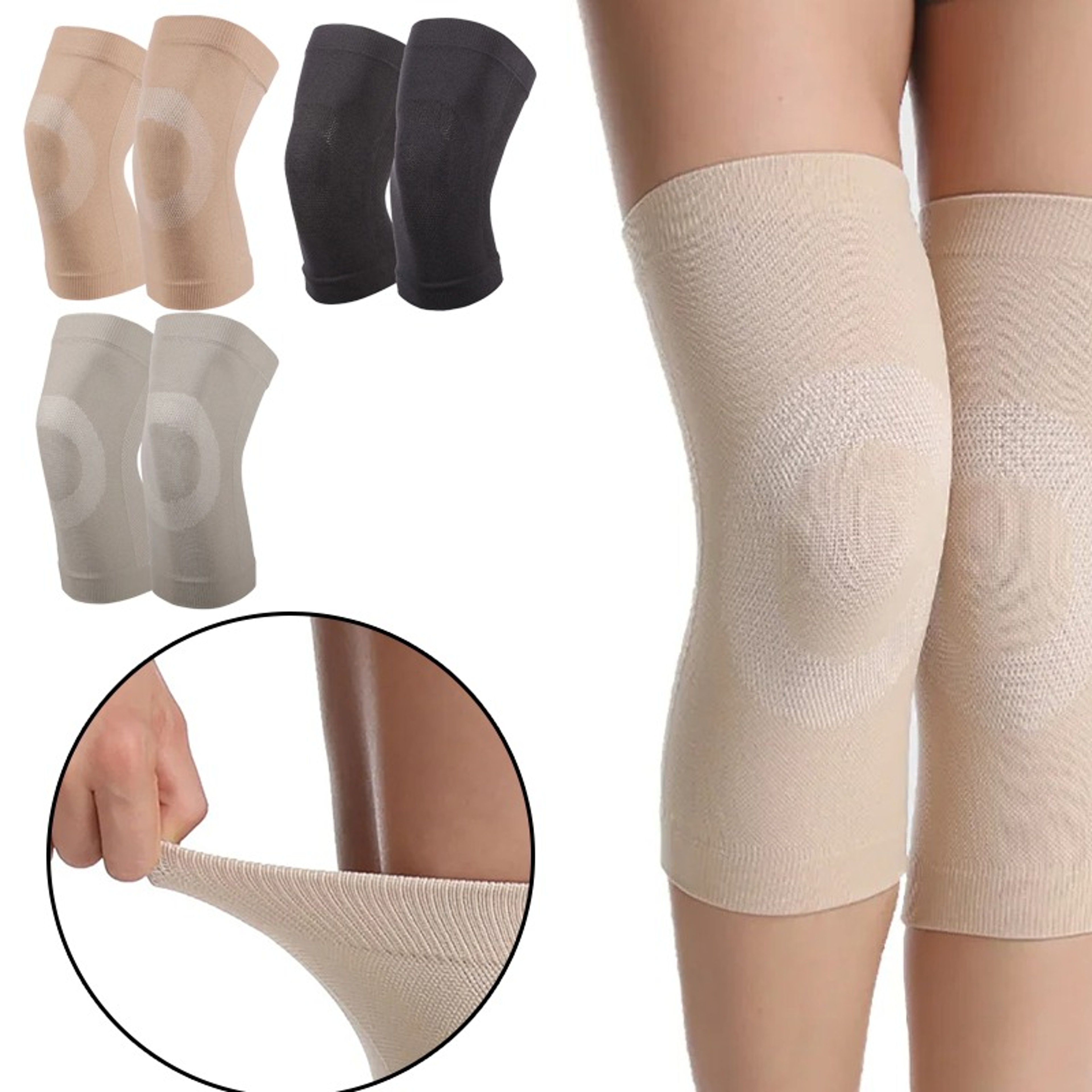Ultra Thin Knee Support Brace Compression Knee Sleeves for Running Gym and Daily Comfortjpg