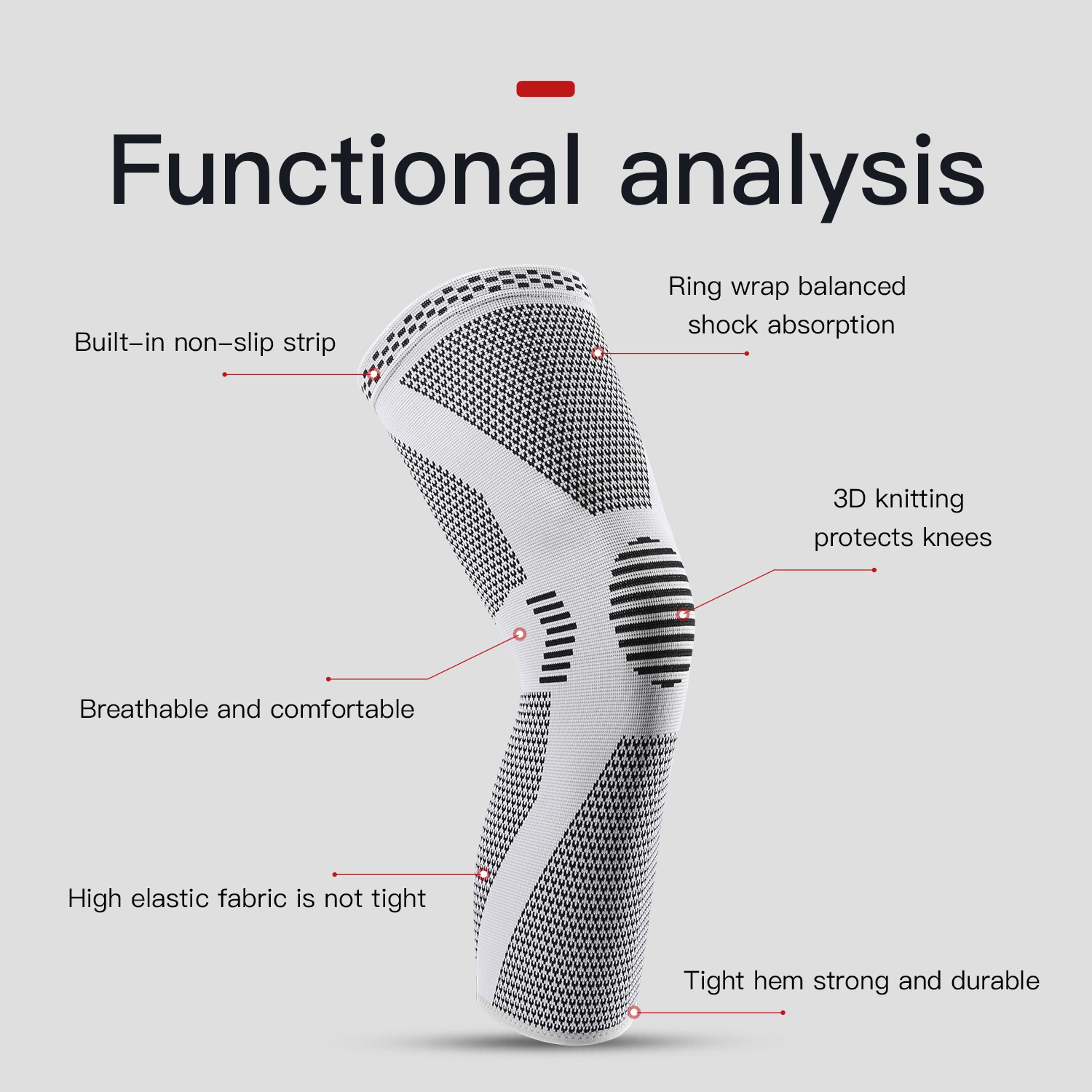 Active Compression Knee Support Sleeve For Sports Gym Running And Basketball 4