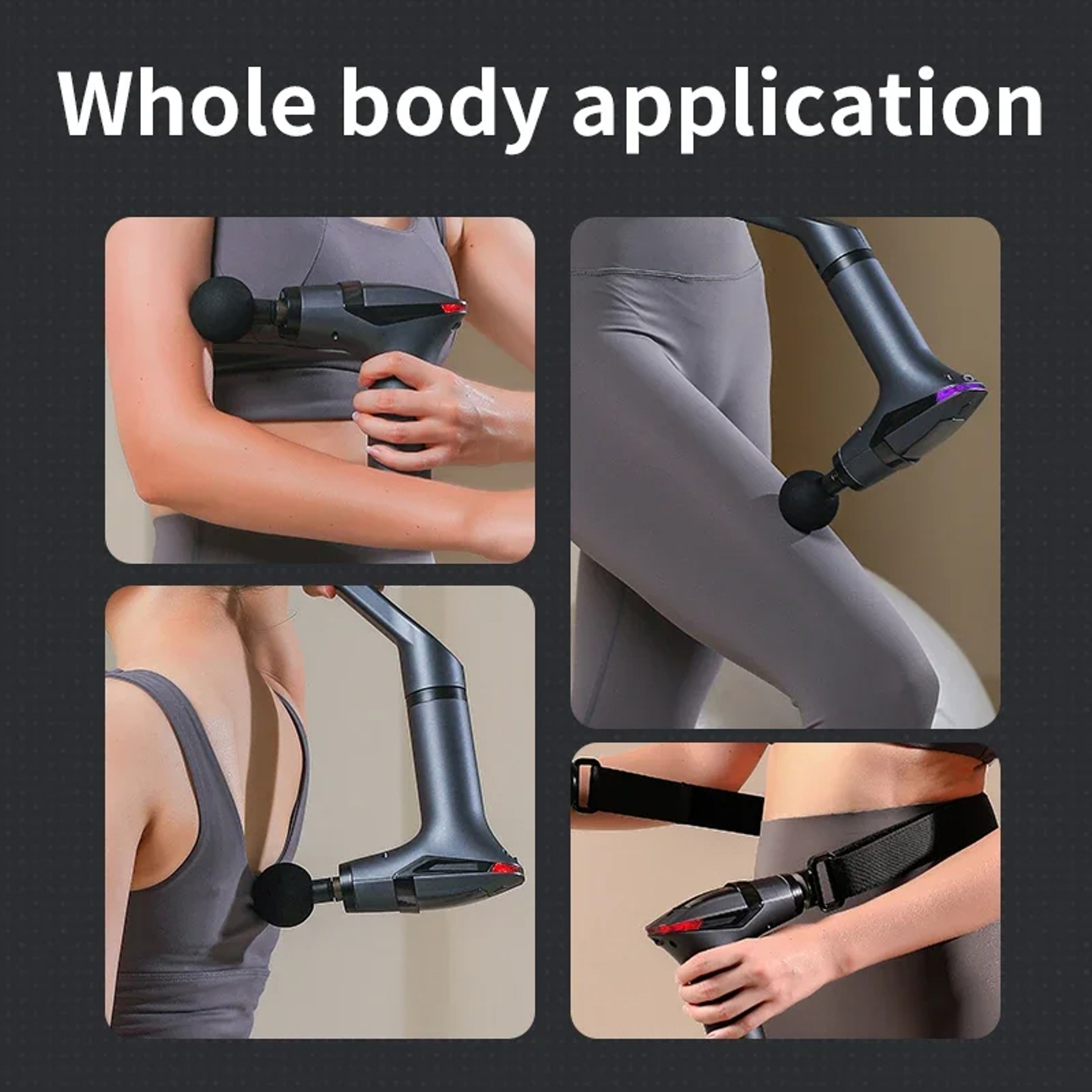 Long Handle Deep Tissue Massage Gun For Full Body Muscle Relaxation And Recovery 3