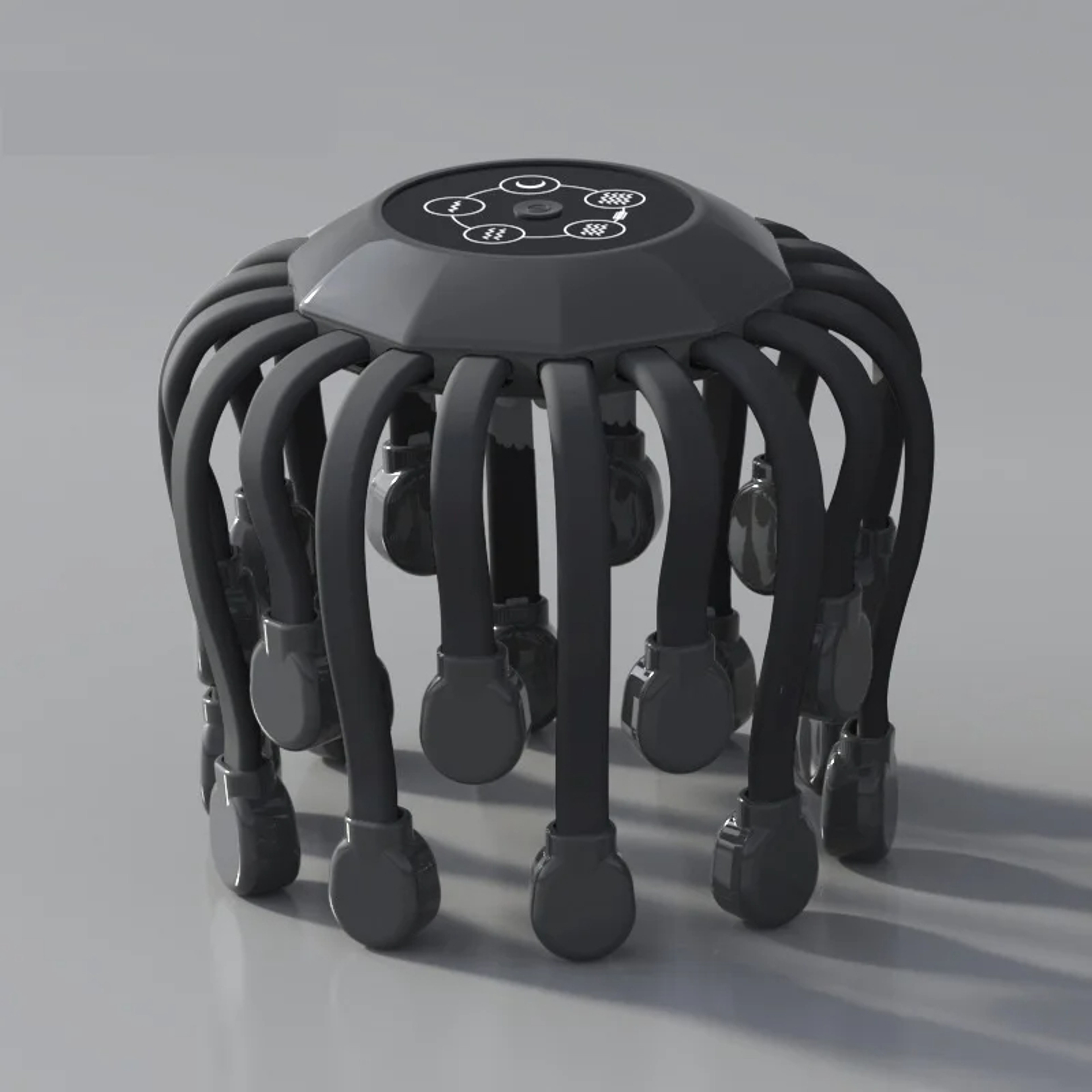 Electric Scalp Massager With Red Light Vibration For Stress Relief 7