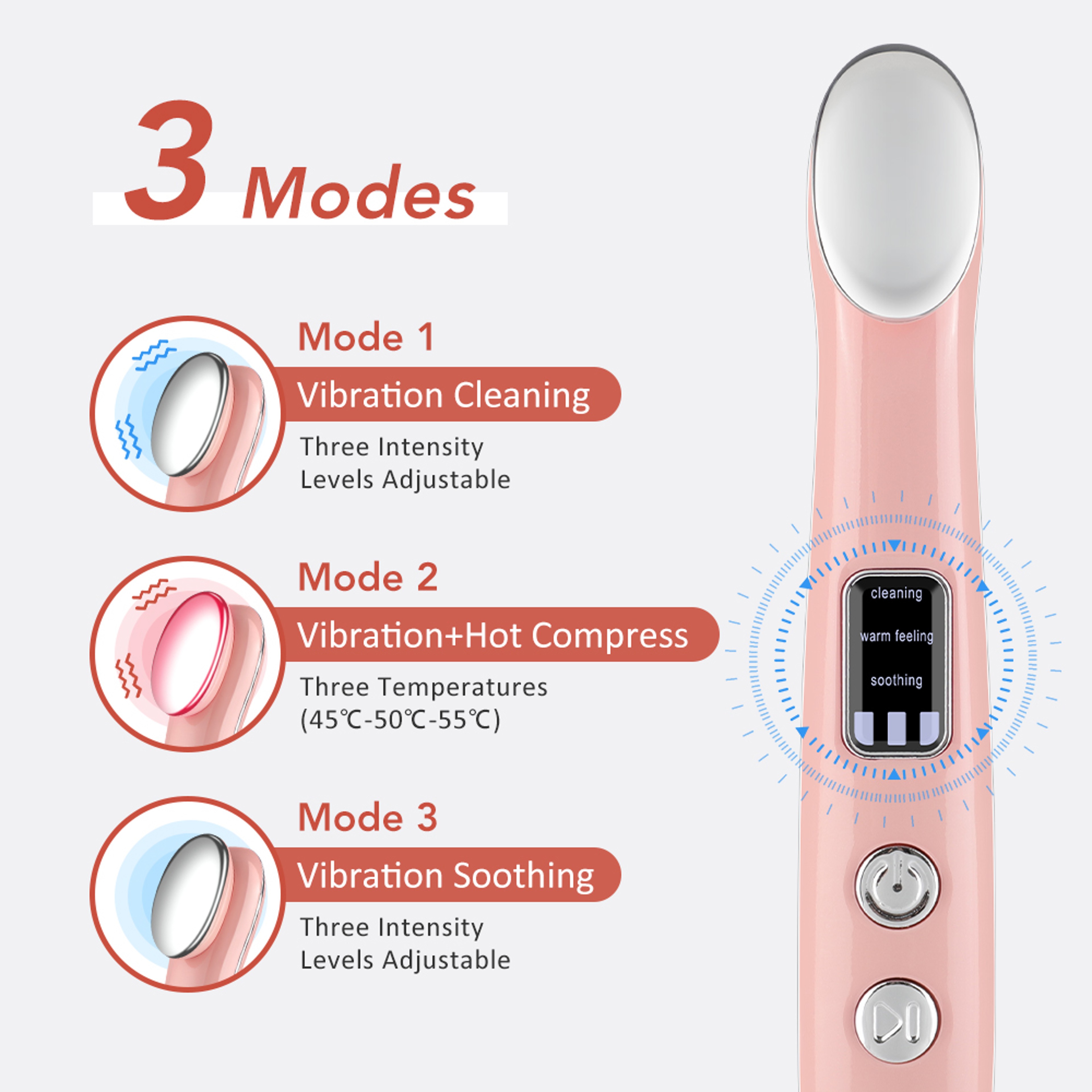 Rechargeable Heated Eye Massager For Dark Circles Eye Bags And Fine Lines 2