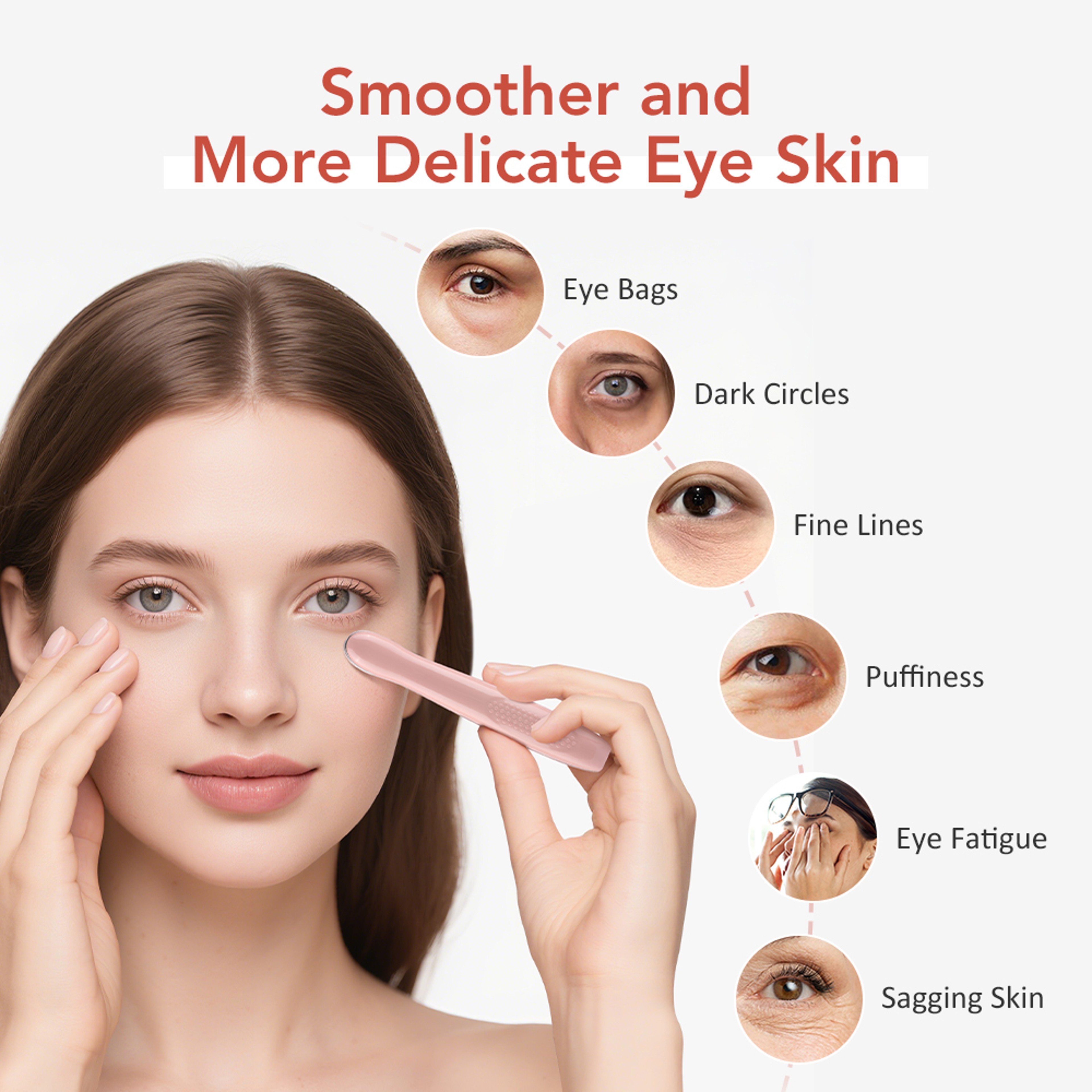 Rechargeable Heated Eye Massager For Dark Circles Eye Bags And Fine Lines 4