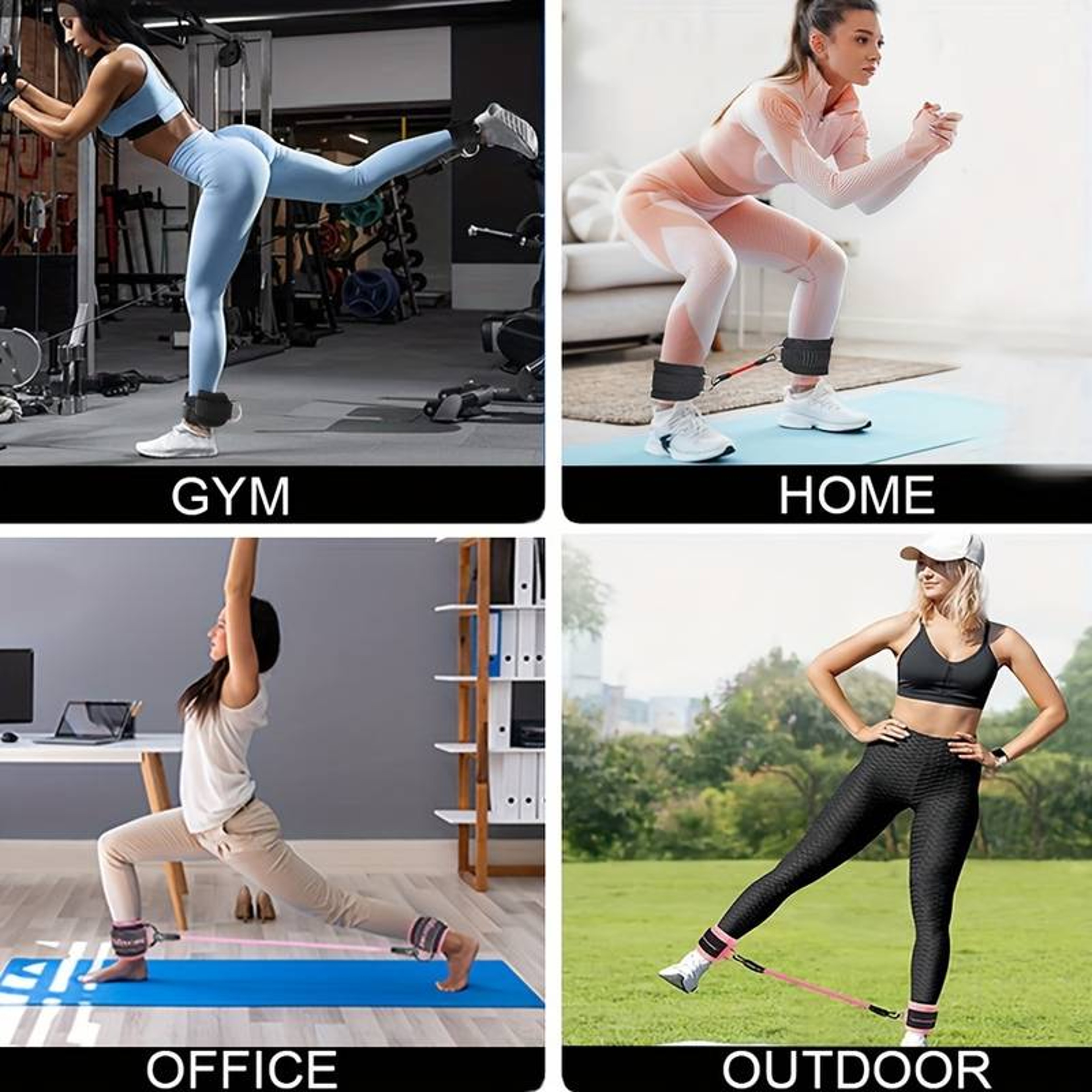 Double Buckle Cable Ankle Strap For Glute Kickbacks Hip Training And Lower Body Workouts 5