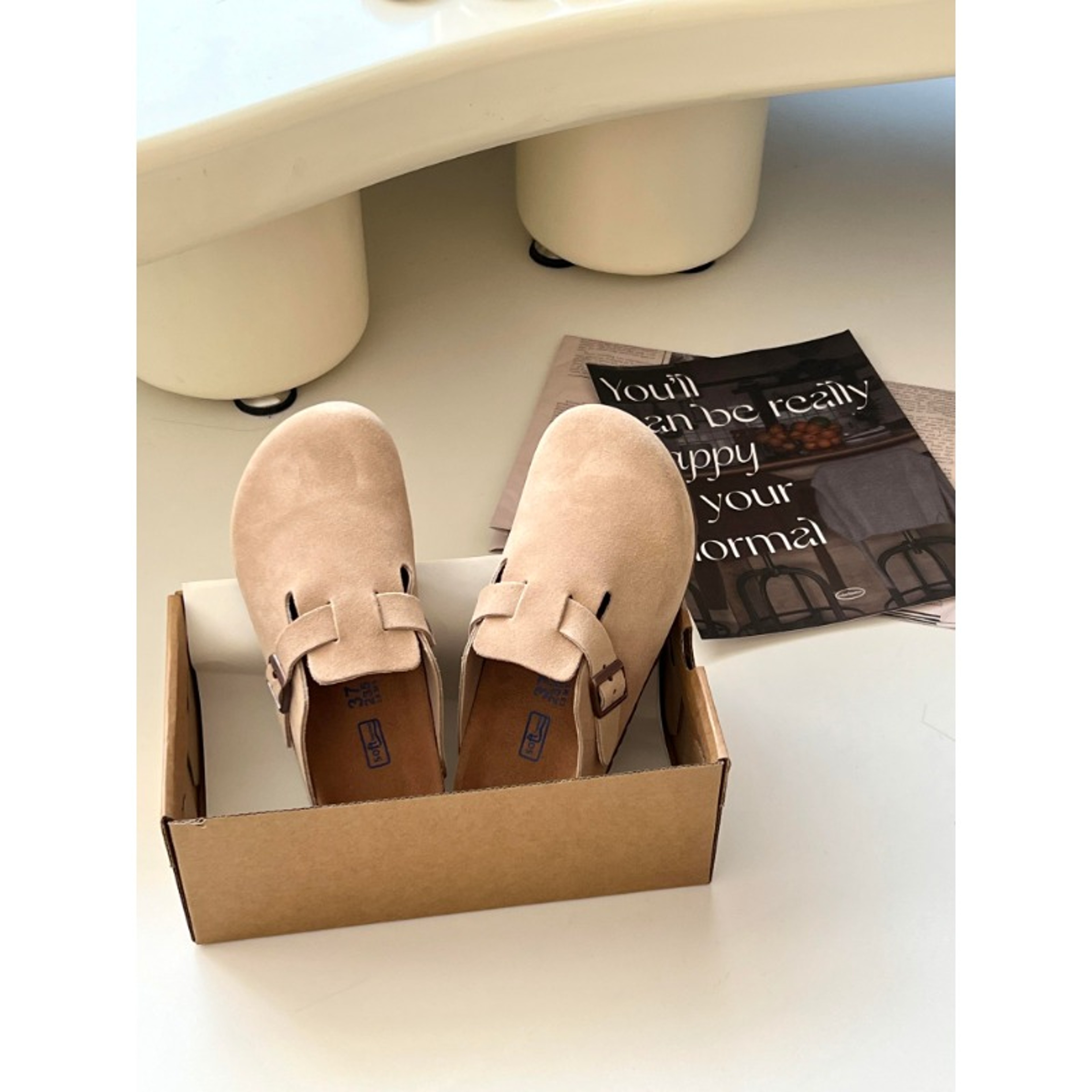 Genuine Leather Boken Slippers Soft Bottom Unisex Slip On Shoes for Indoor and Outdoor Comfort – view 5