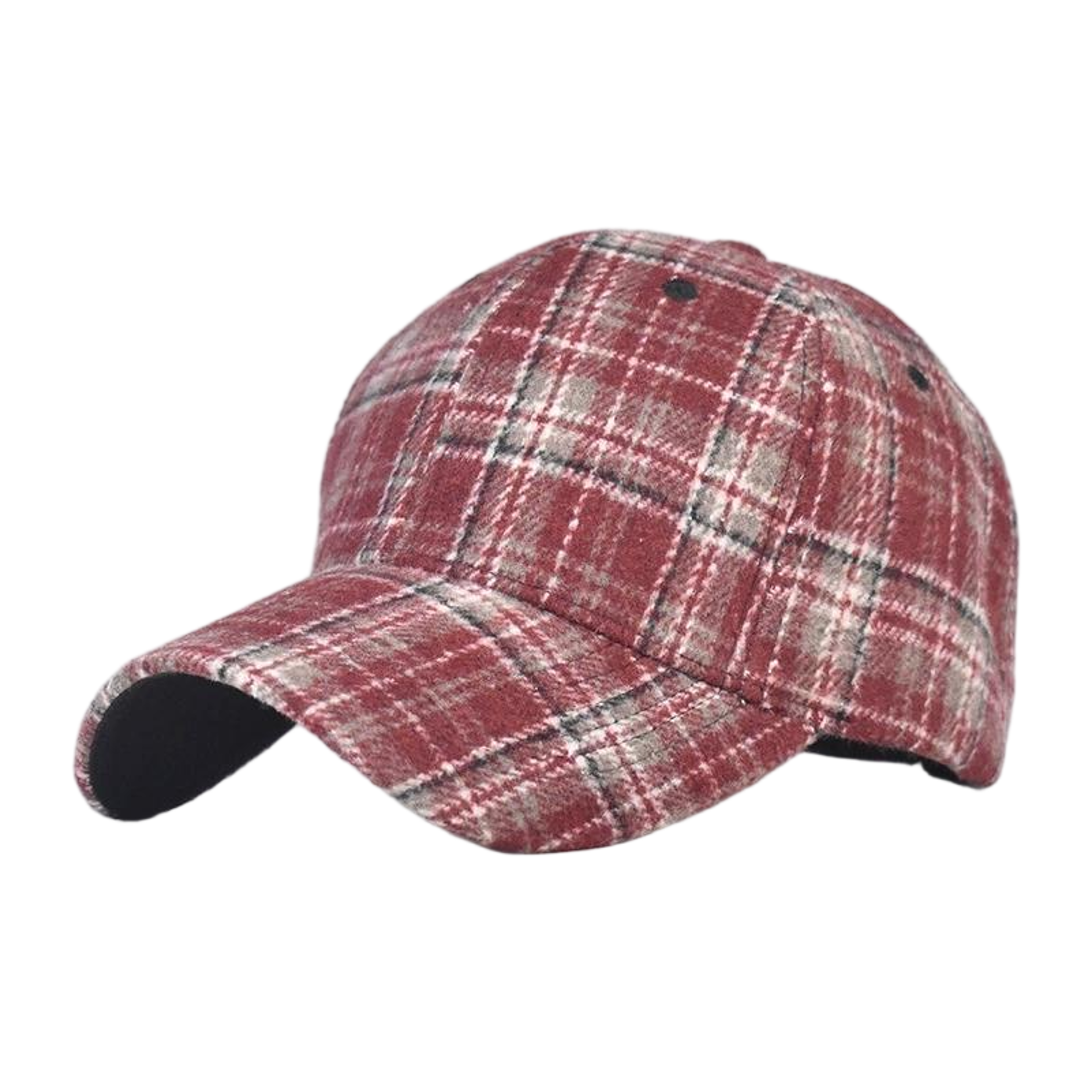 Classic Checkered Baseball Cap Unisex Hard Top Sun Visor Hat – view 36