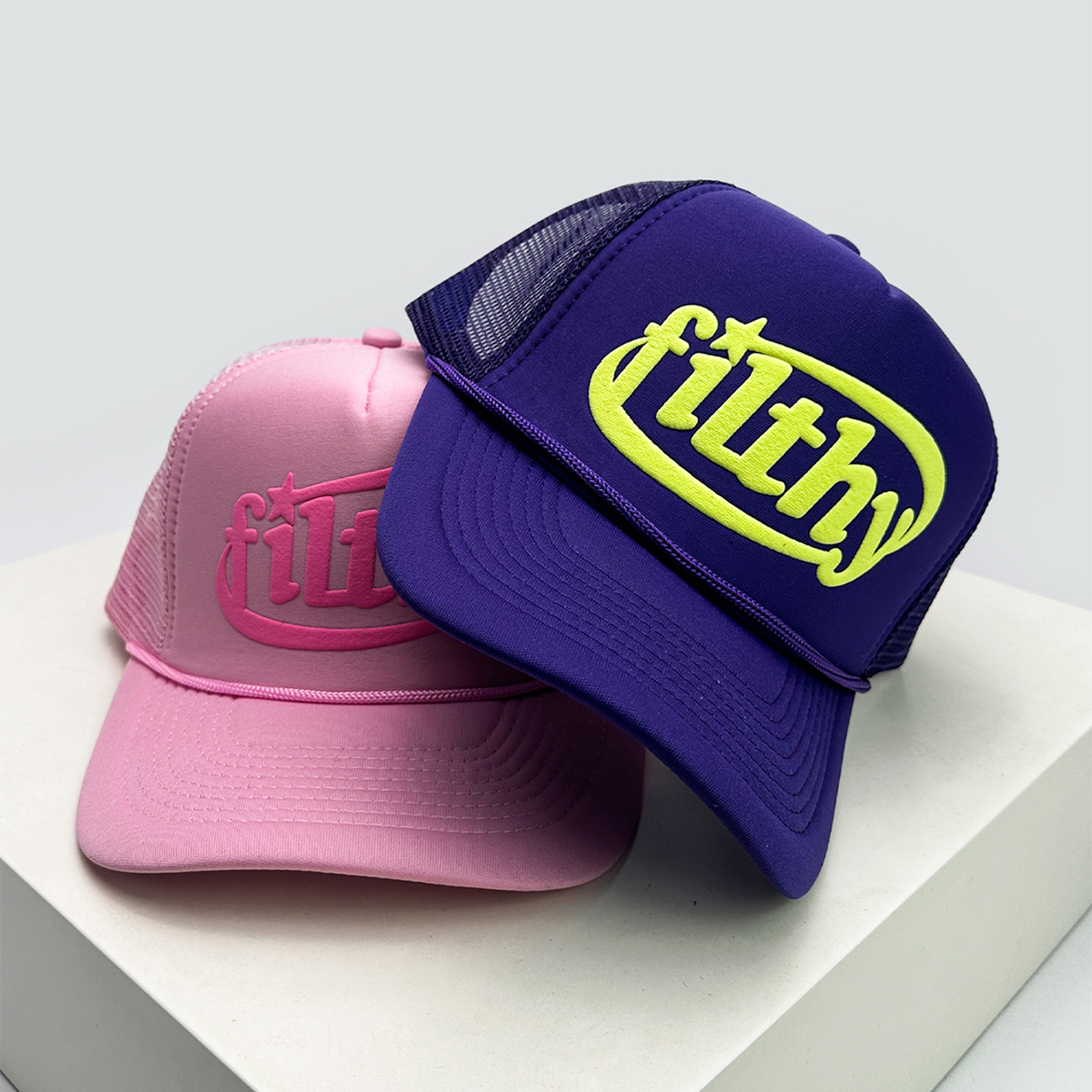 Color Block Trucker Hat Breathable Mesh Baseball Cap for Unisex Streetwear – view 4