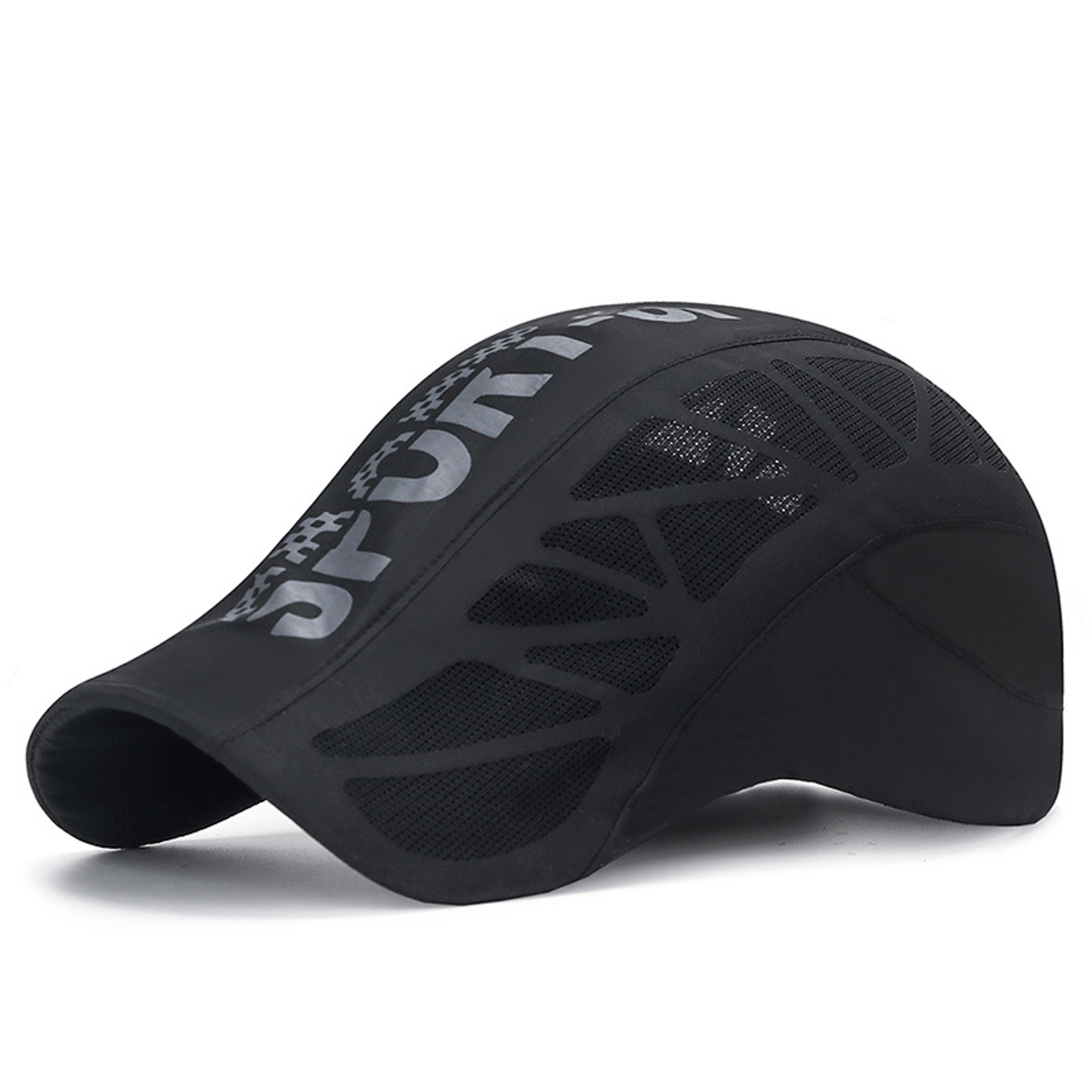 Breathable Mesh Beret Cap for Men Summer Golf Driving Cabbie Sun Hat – view 9