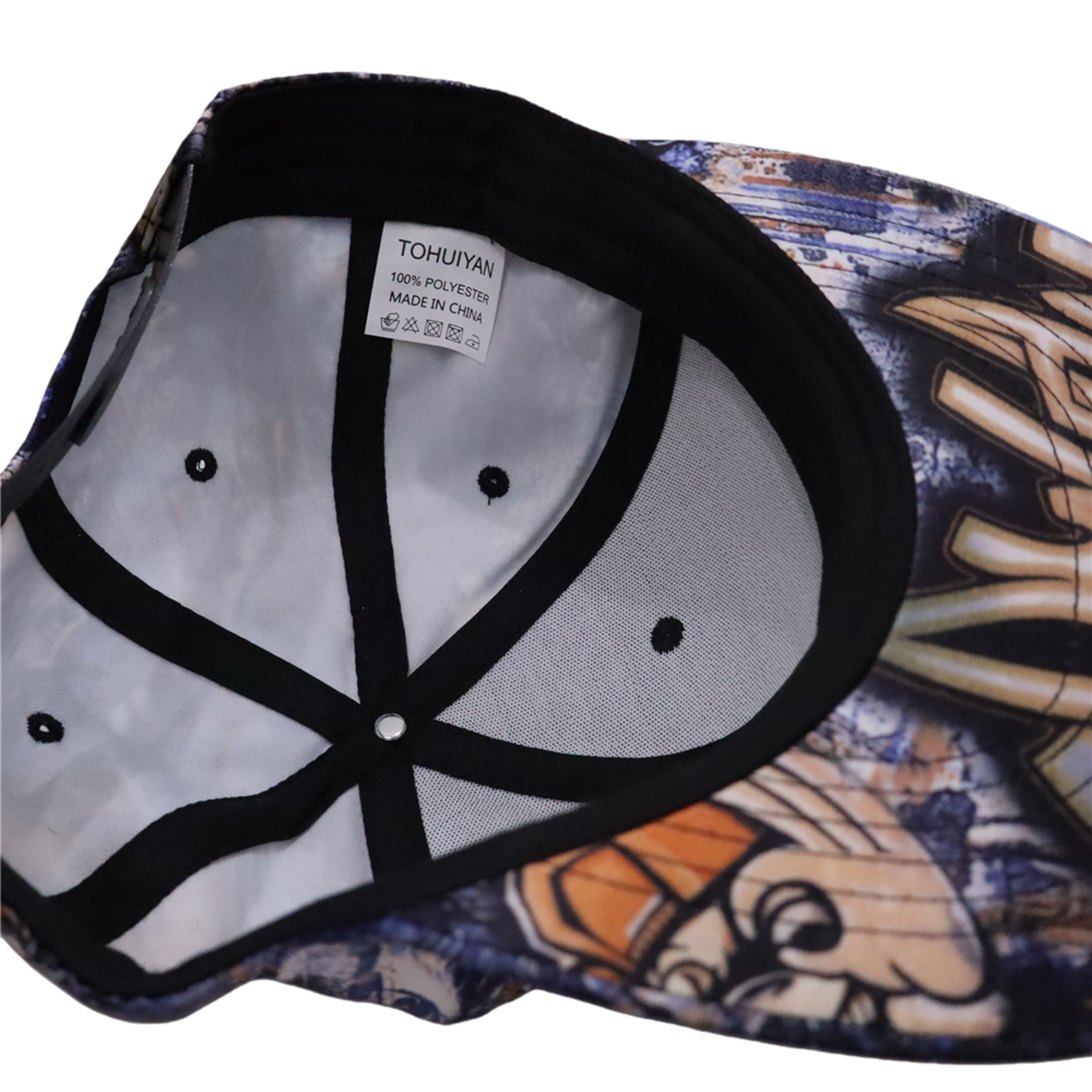 Graffiti Snapback Hat Adjustable Flat Visor Hip Hop Streetwear Baseball Cap 5