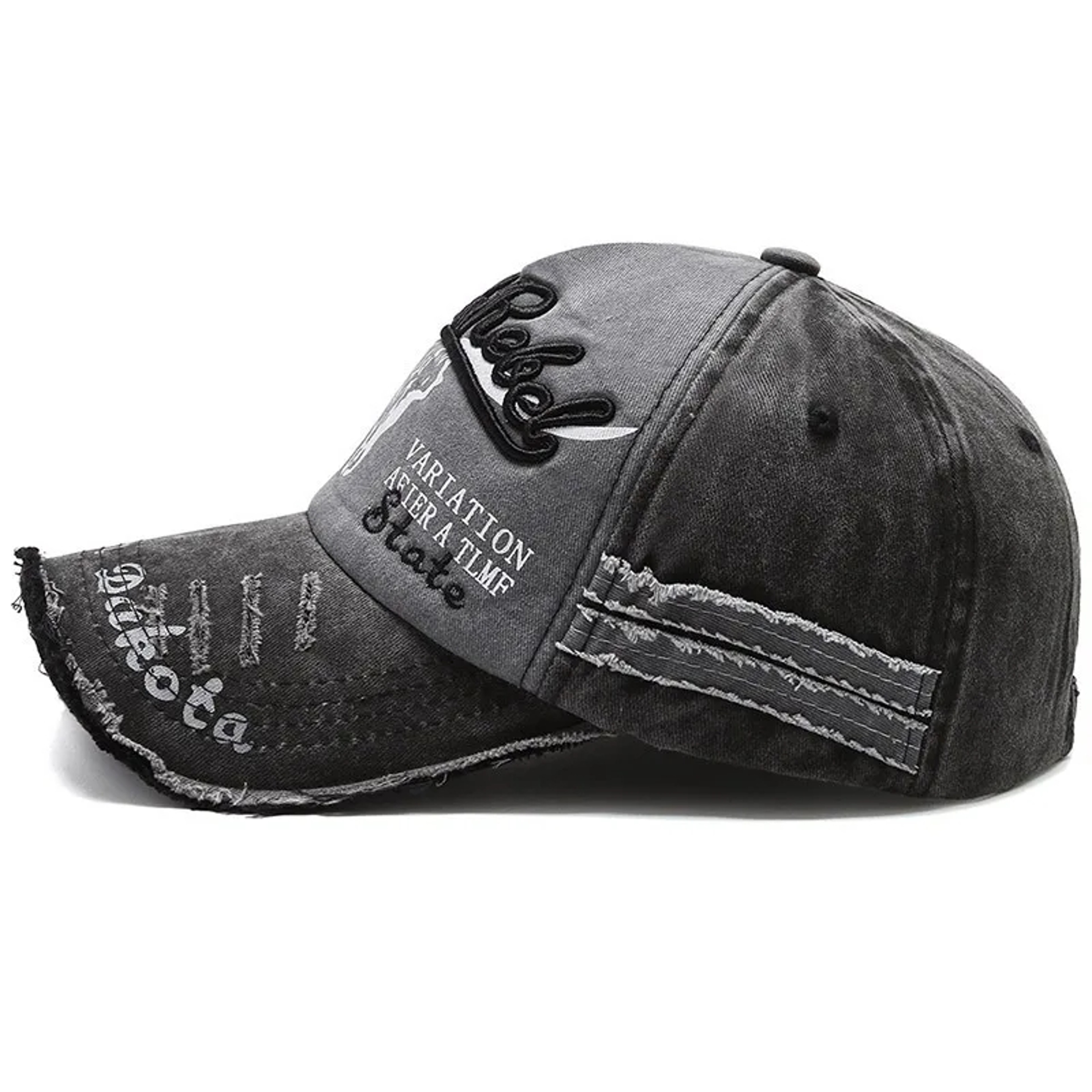 Vintage Washed Cotton Embroidered Baseball Cap Adjustable Unisex Outdoor Hat – view 4