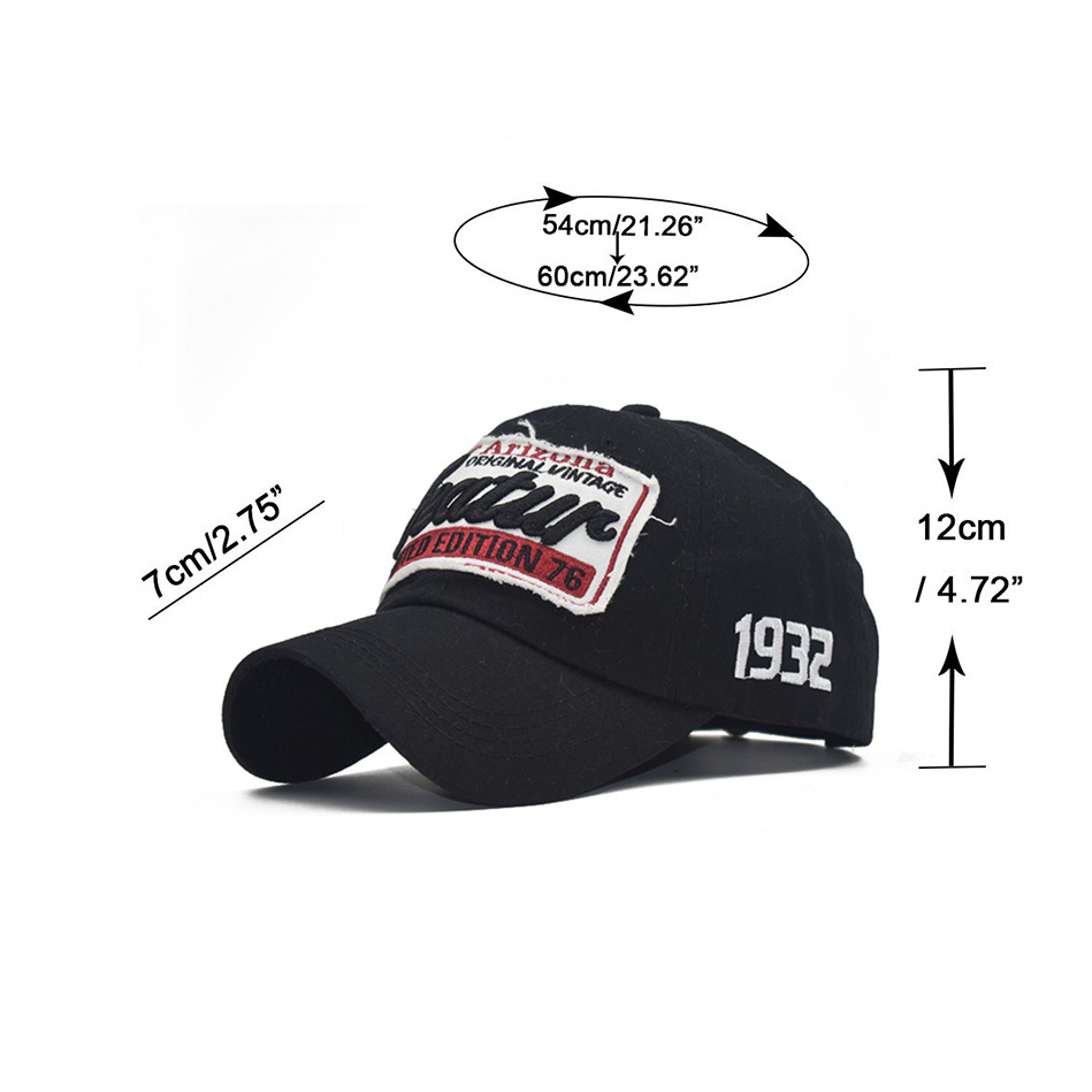 Adjustable Cotton Baseball Cap with Letter Embroidery for Men and Women – view 6