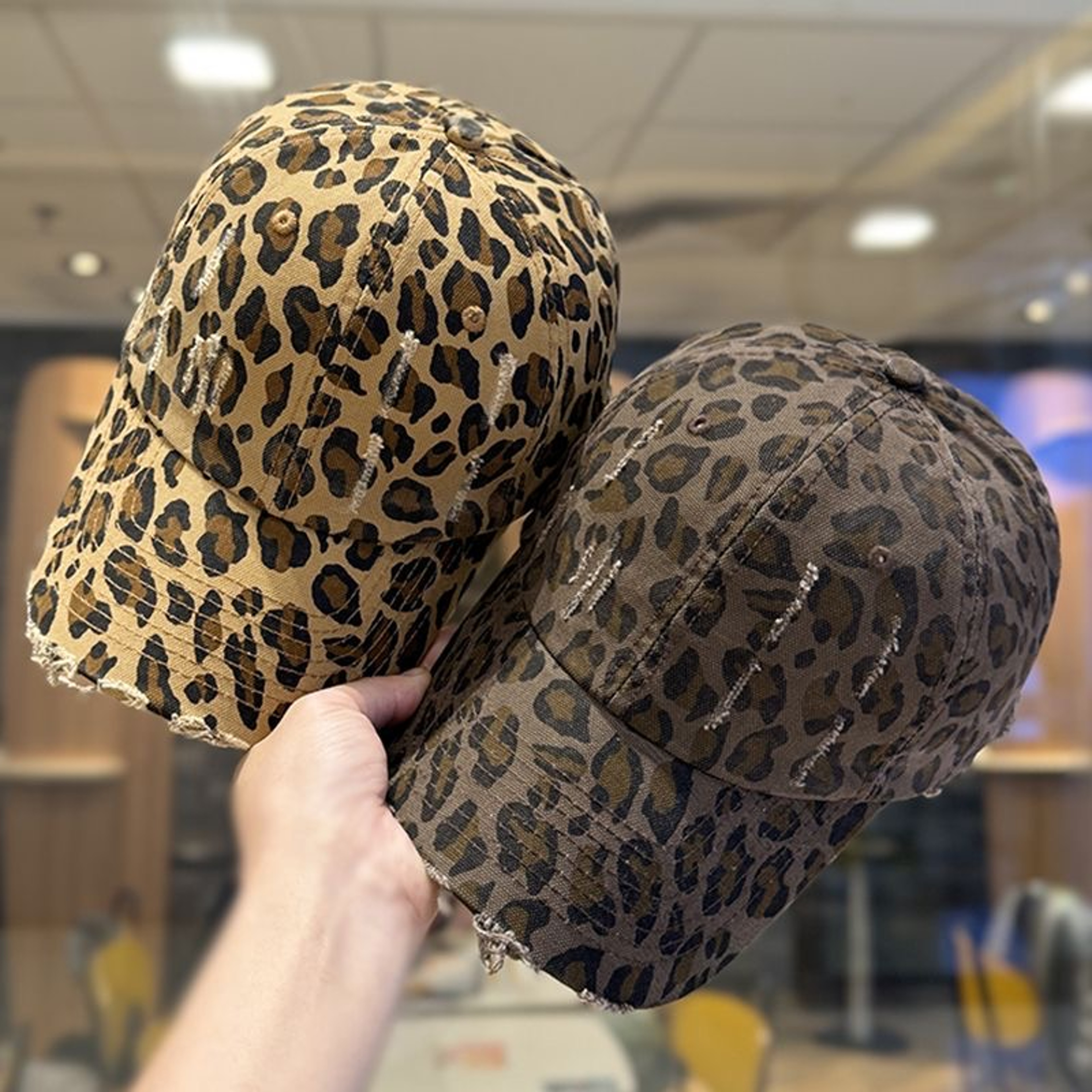 Leopard Print Womens Baseball Cap Adjustable Sun Hat for Casual Outdoor Style – view 5