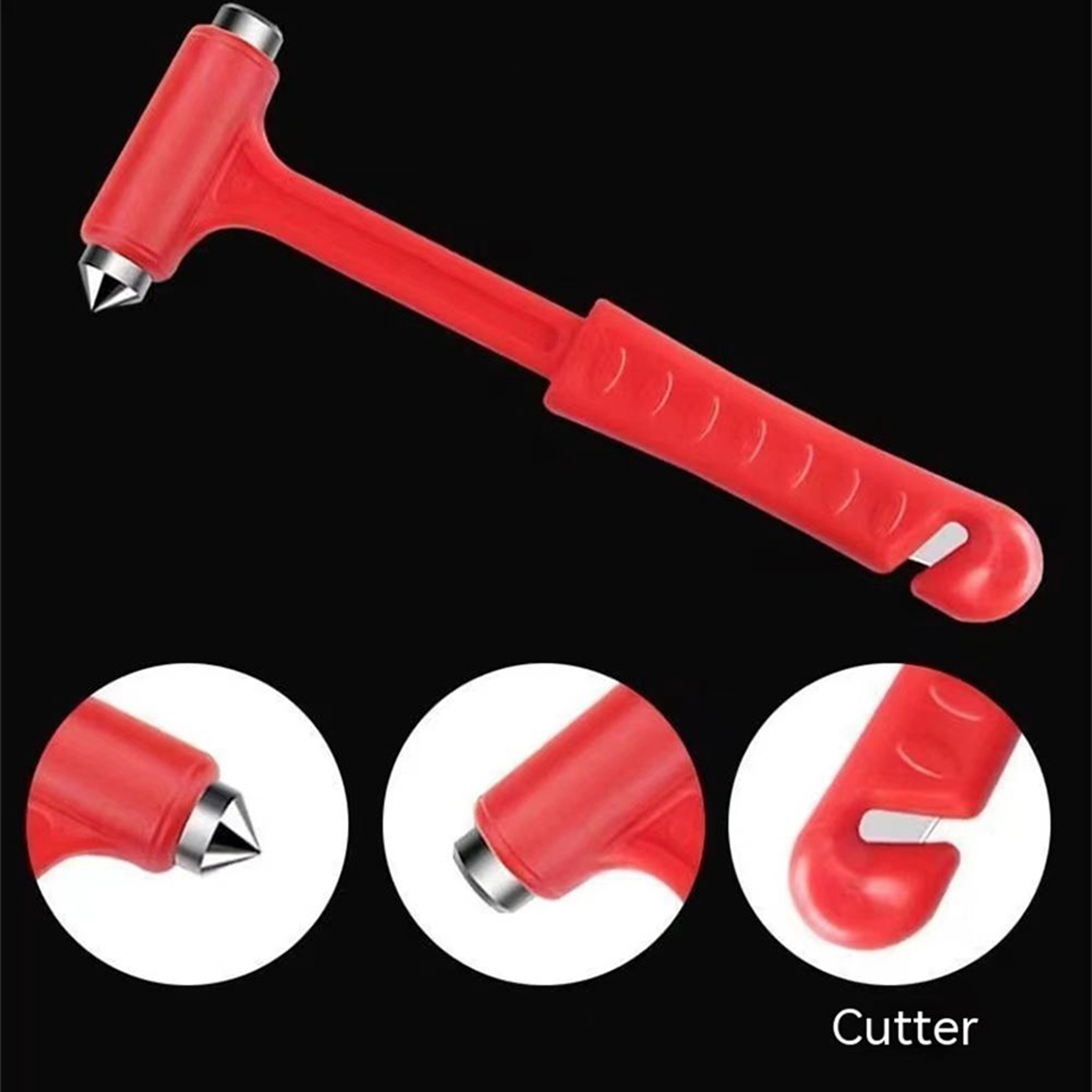 Car Safety Hammer Emergency Window Breaker and Seat Belt Cutter Escape Tool – view 5