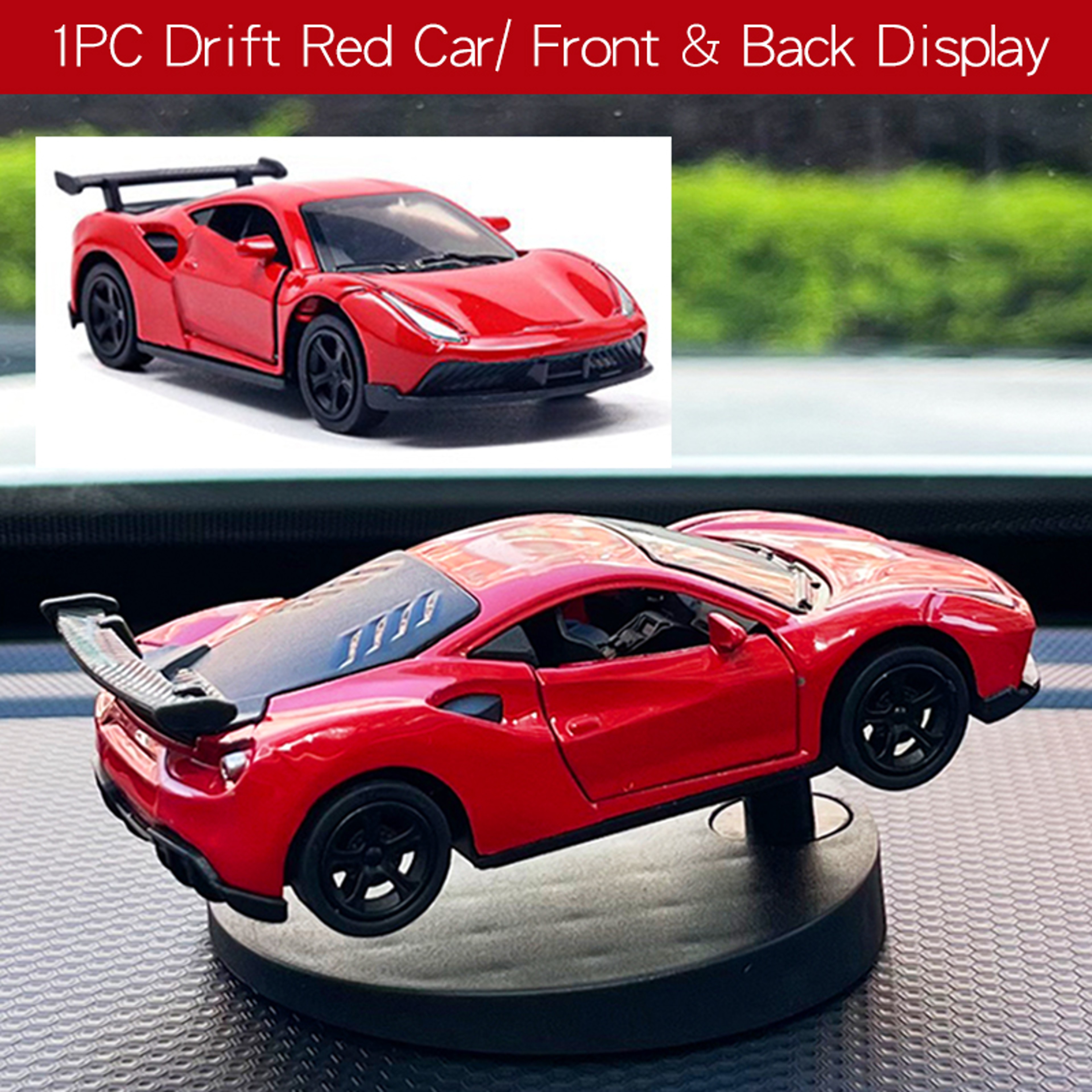 Drift Car Dashboard Toy Swing Turning Sports Car Ornament Interior Decoration 8