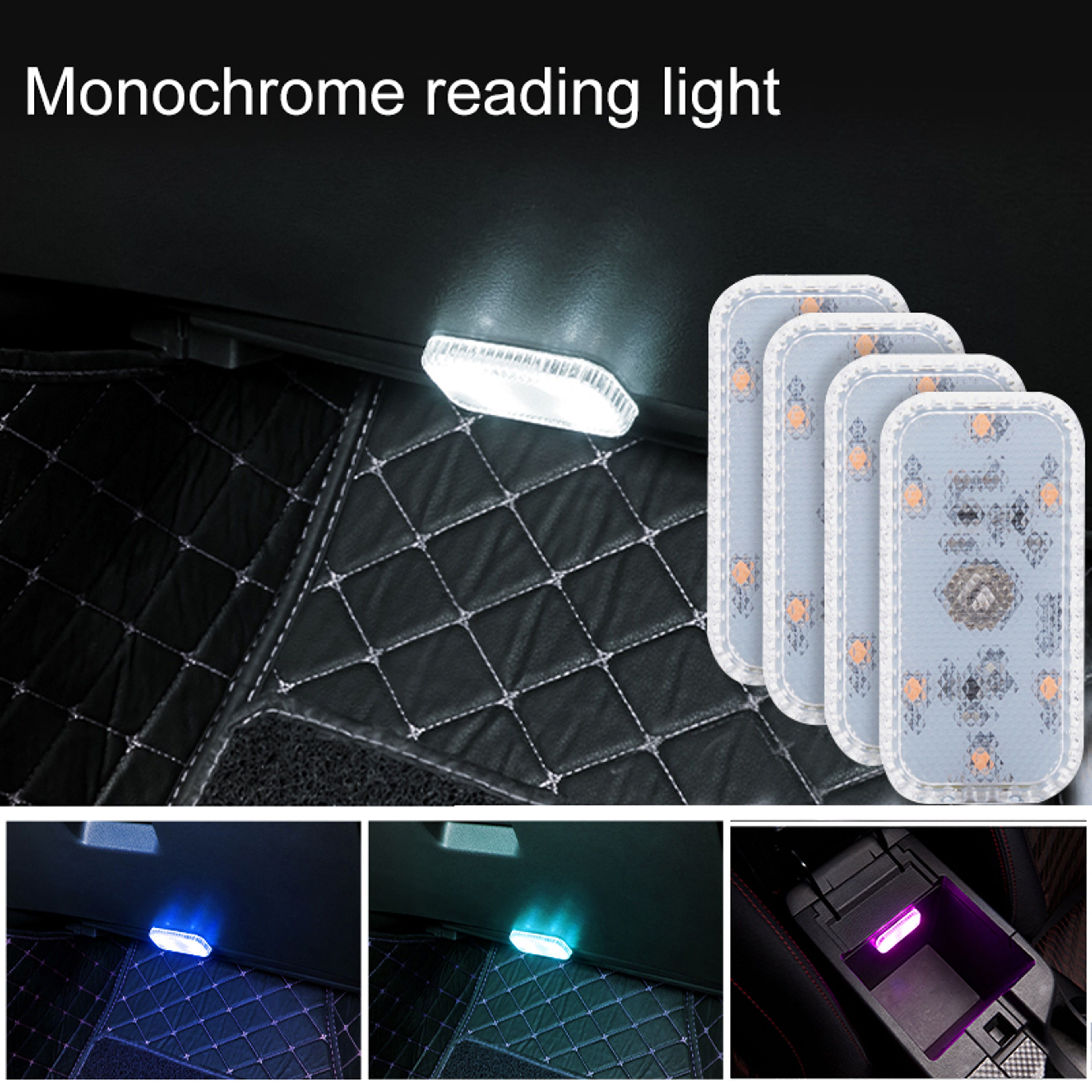 Wireless LED Touch Car Interior Light USB Rechargeable Mini Reading Lamp 5