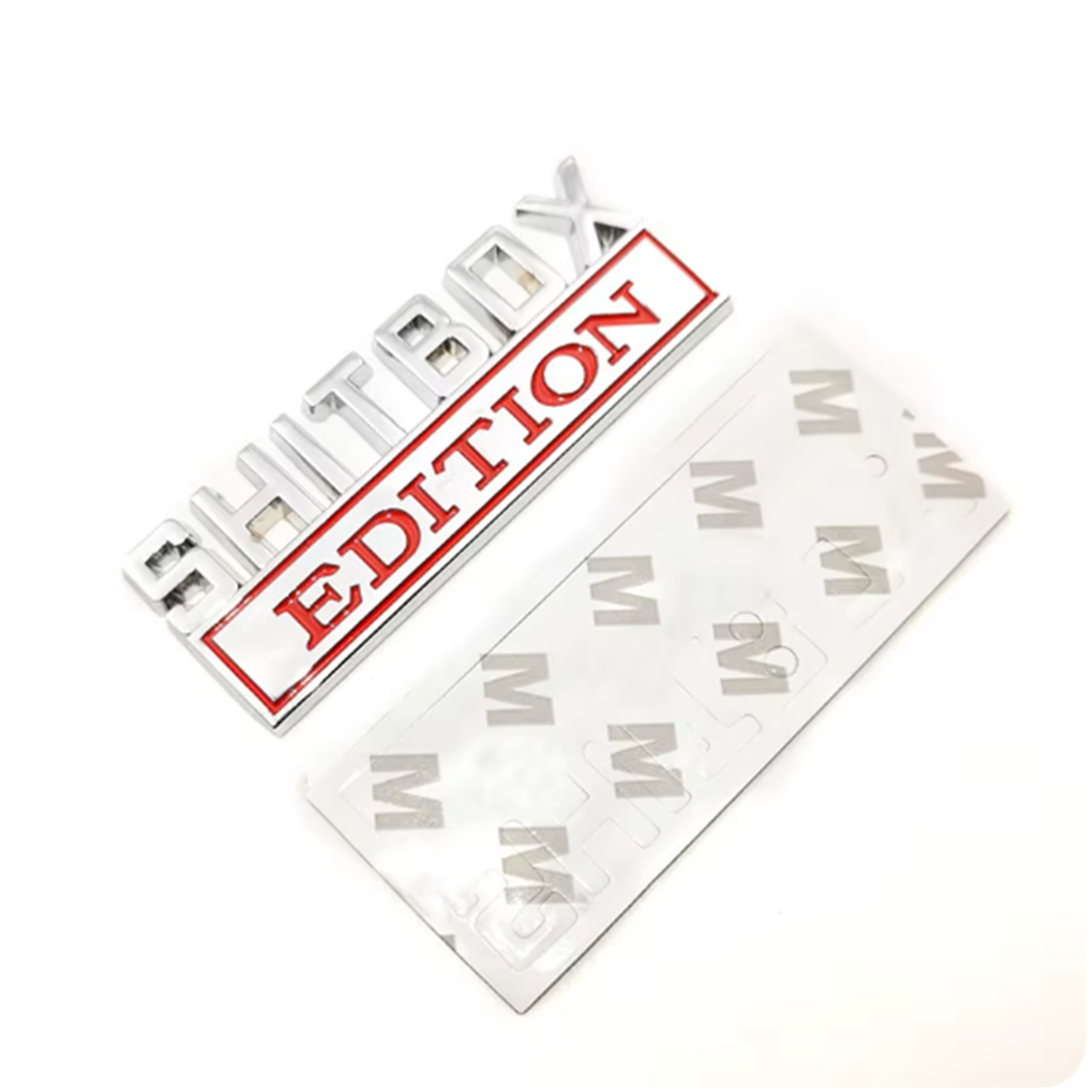 SHITBOX Edition Zinc Alloy Car Emblem Badge with Adhesive Backing – view 5