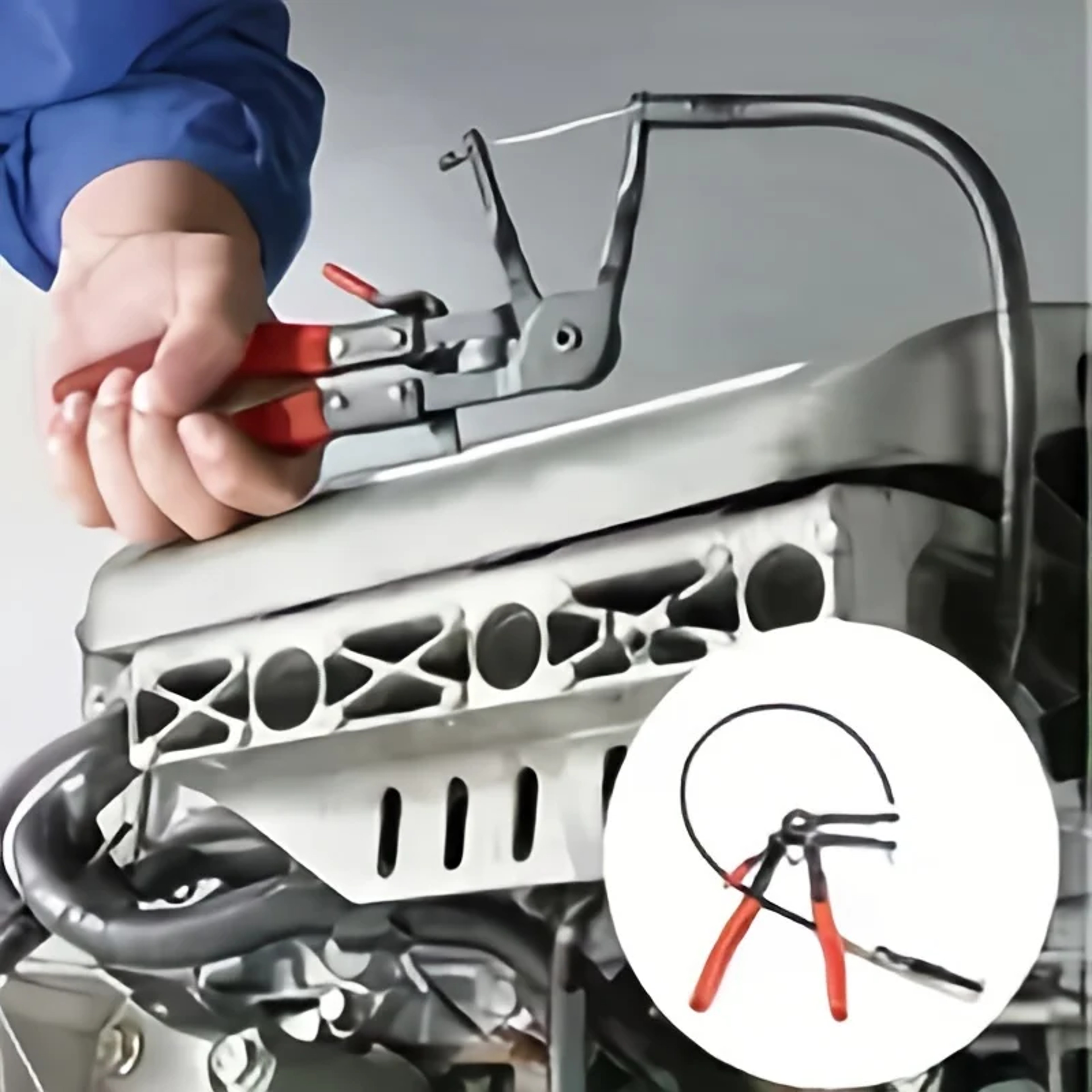 Flexible Long Reach Hose Clamp Pliers Cable Type Auto Repair Tool – view 2