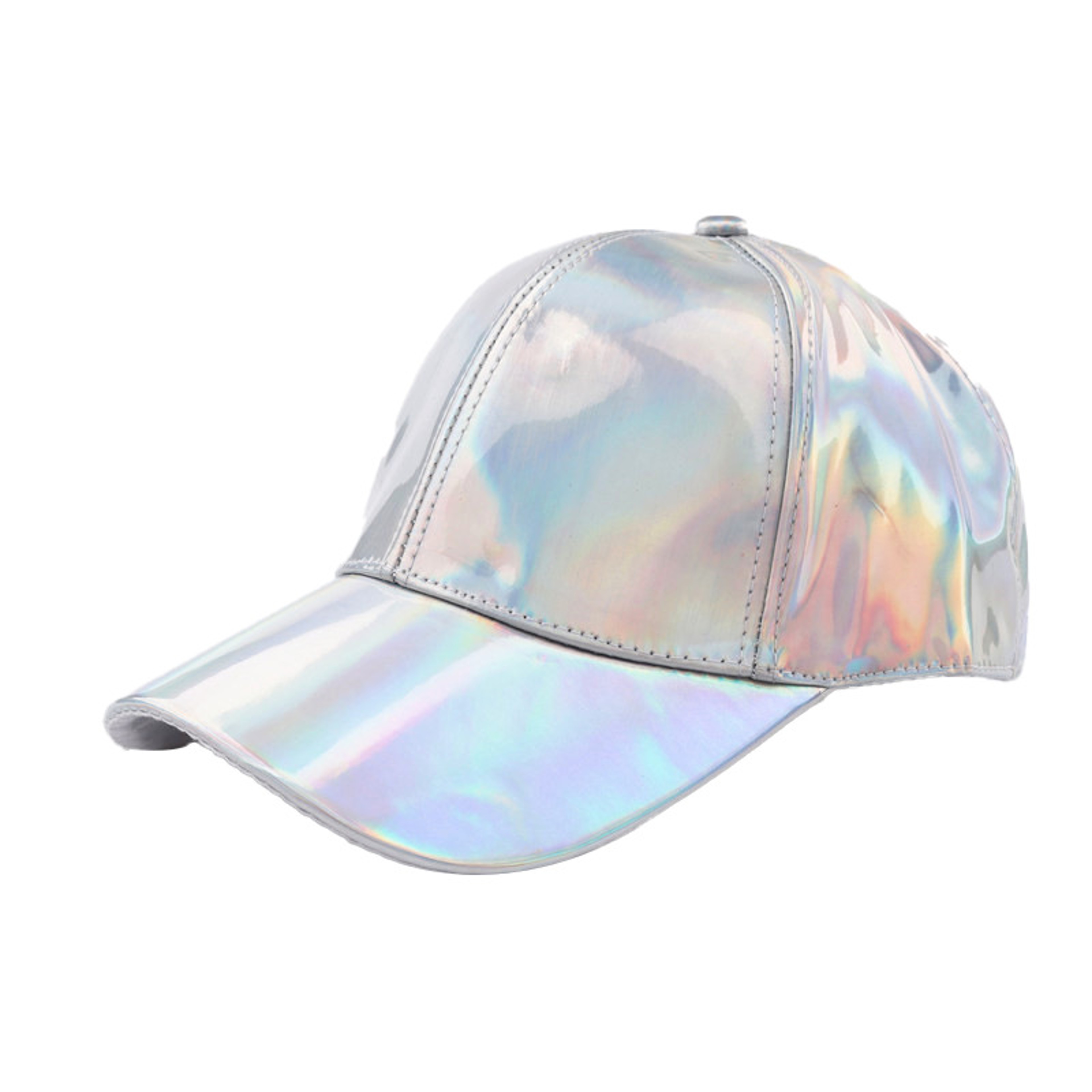 Holographic Rainbow Color Changing Baseball Cap Adjustable Laser Snapback Party Hat – view 11