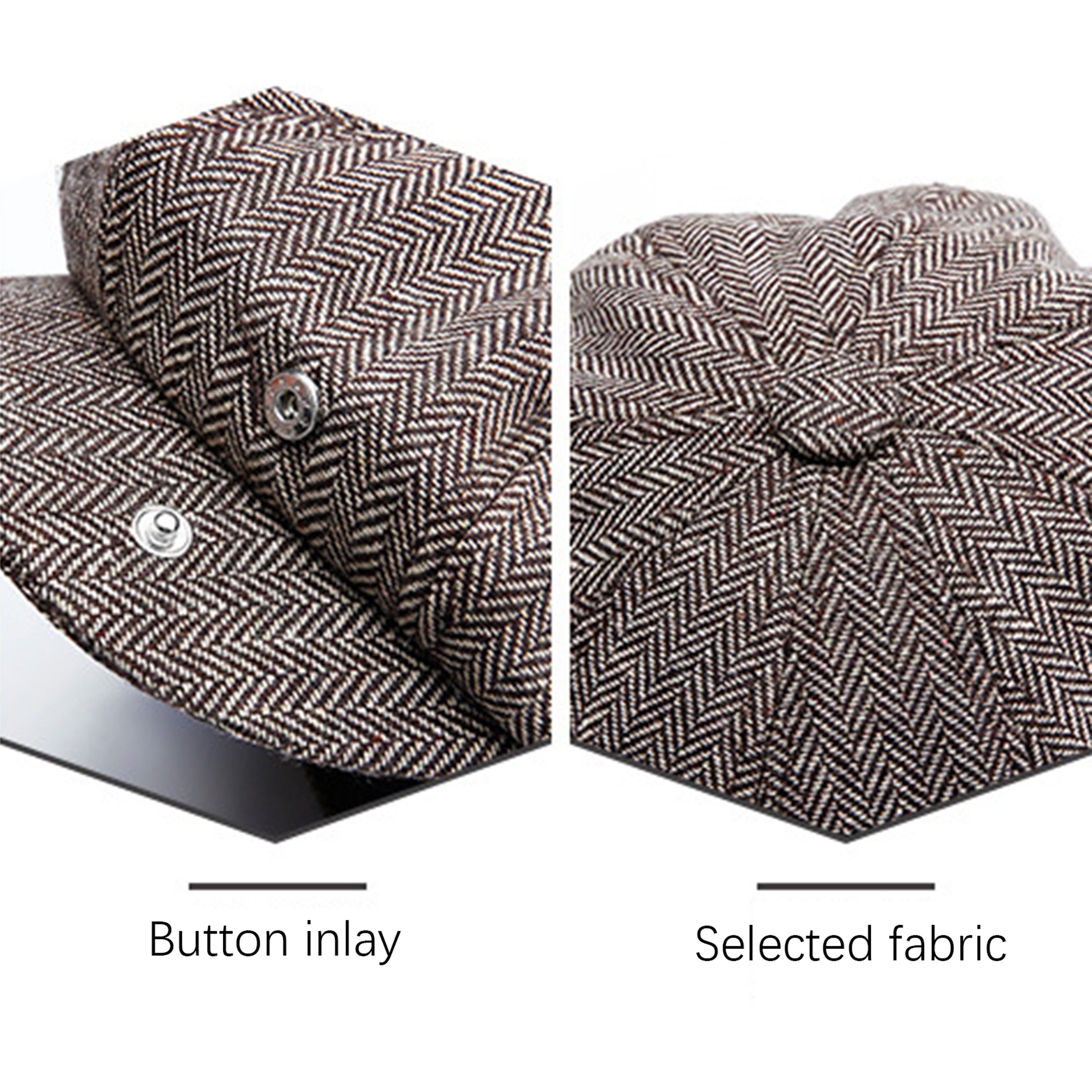 Vintage Newsboy Cap Unisex Wool Octagonal Flat Cap for Warm Retro British Style – view 3
