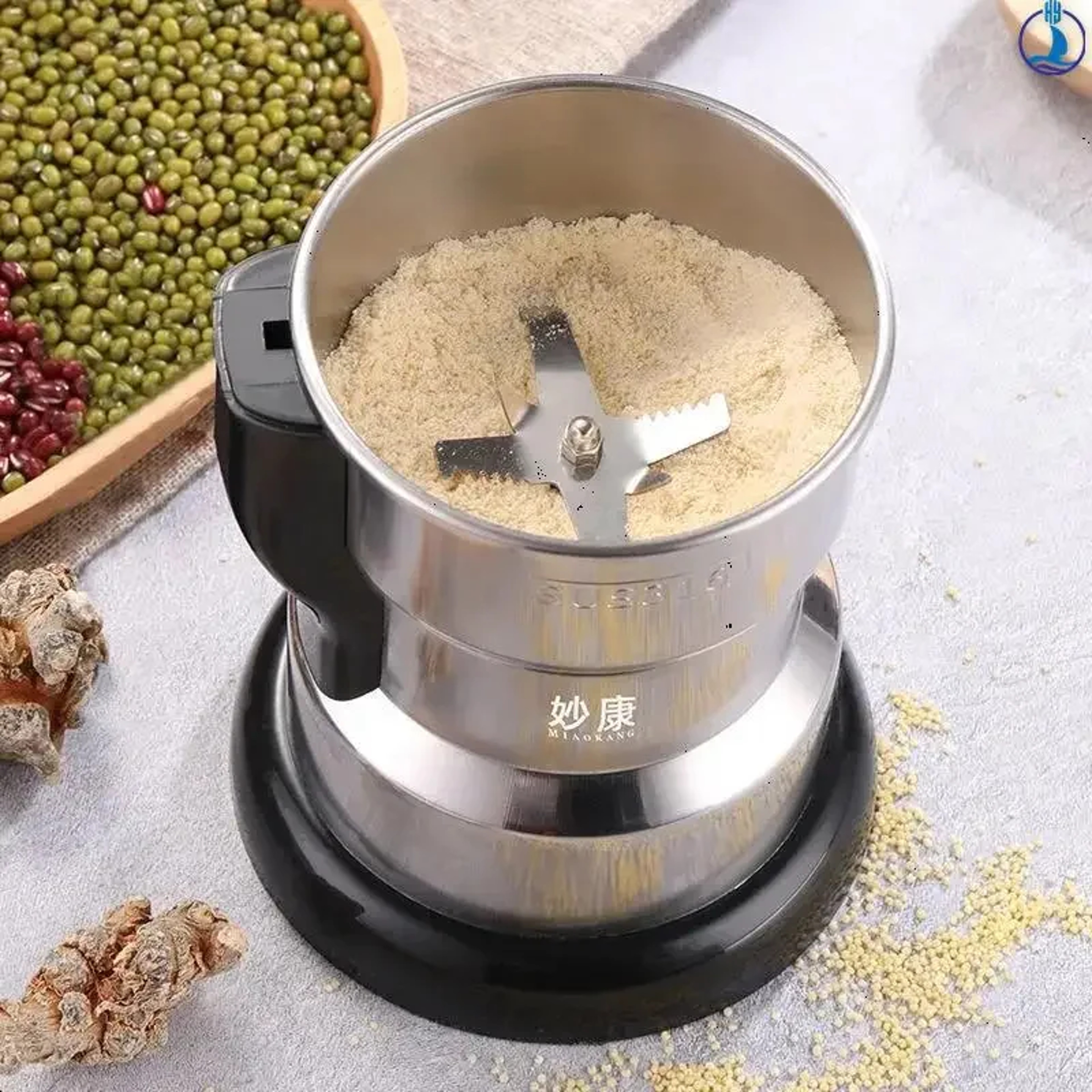 Electric Coffee and Spice Grinder Multifunctional Kitchen Grinder for Beans Nuts and Grains – view 2
