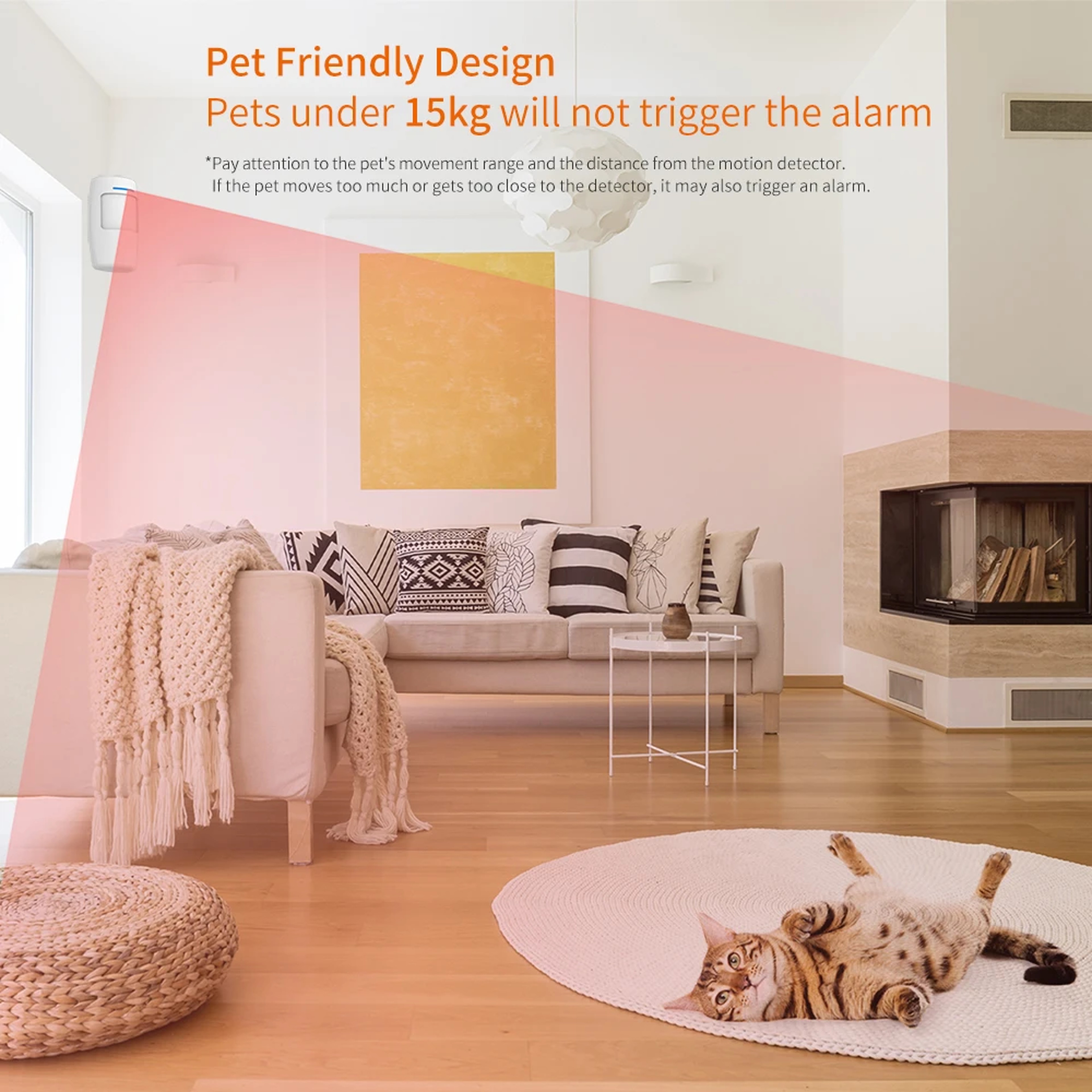 Smart PIR Motion Sensor Wireless Home Security Alarm Detector for Indoor Protection – view 5