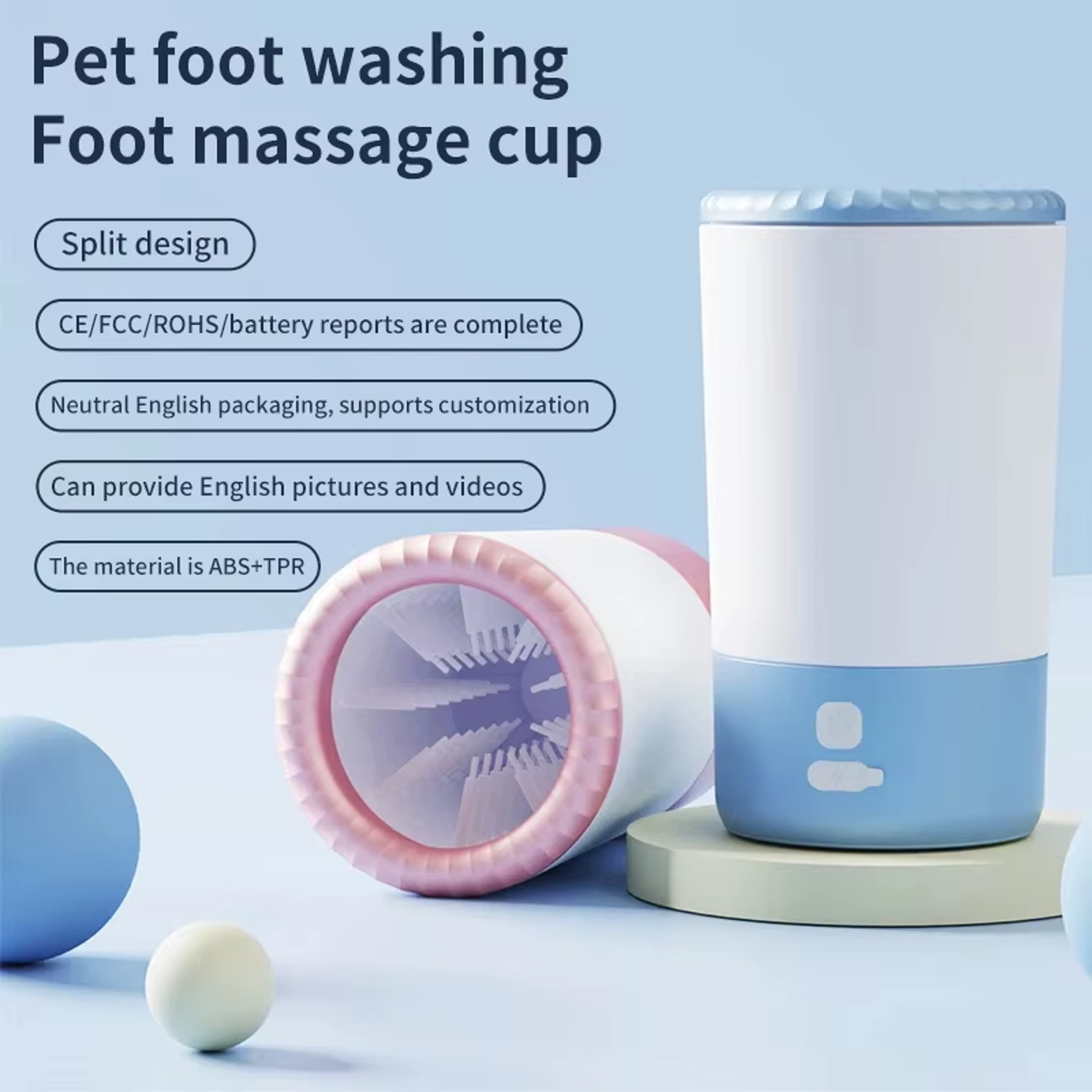 Automatic Electric Dog Paw Cleaner with Soft Silicone Brush and Low Noise Cleaning – view 2