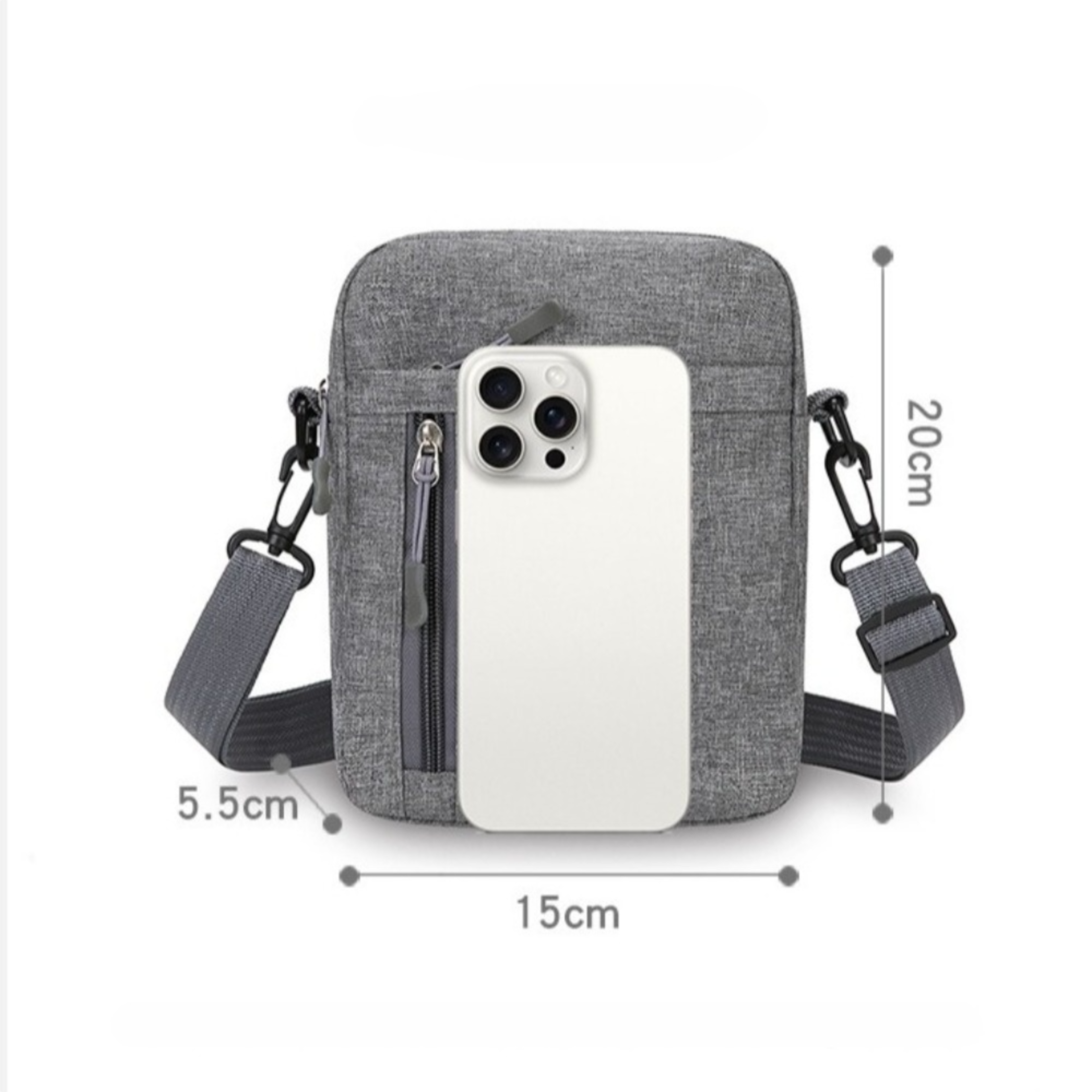 Everyday Lightweight Nylon Crossbody Bag for Men with Multi Pocket Storage – view 6