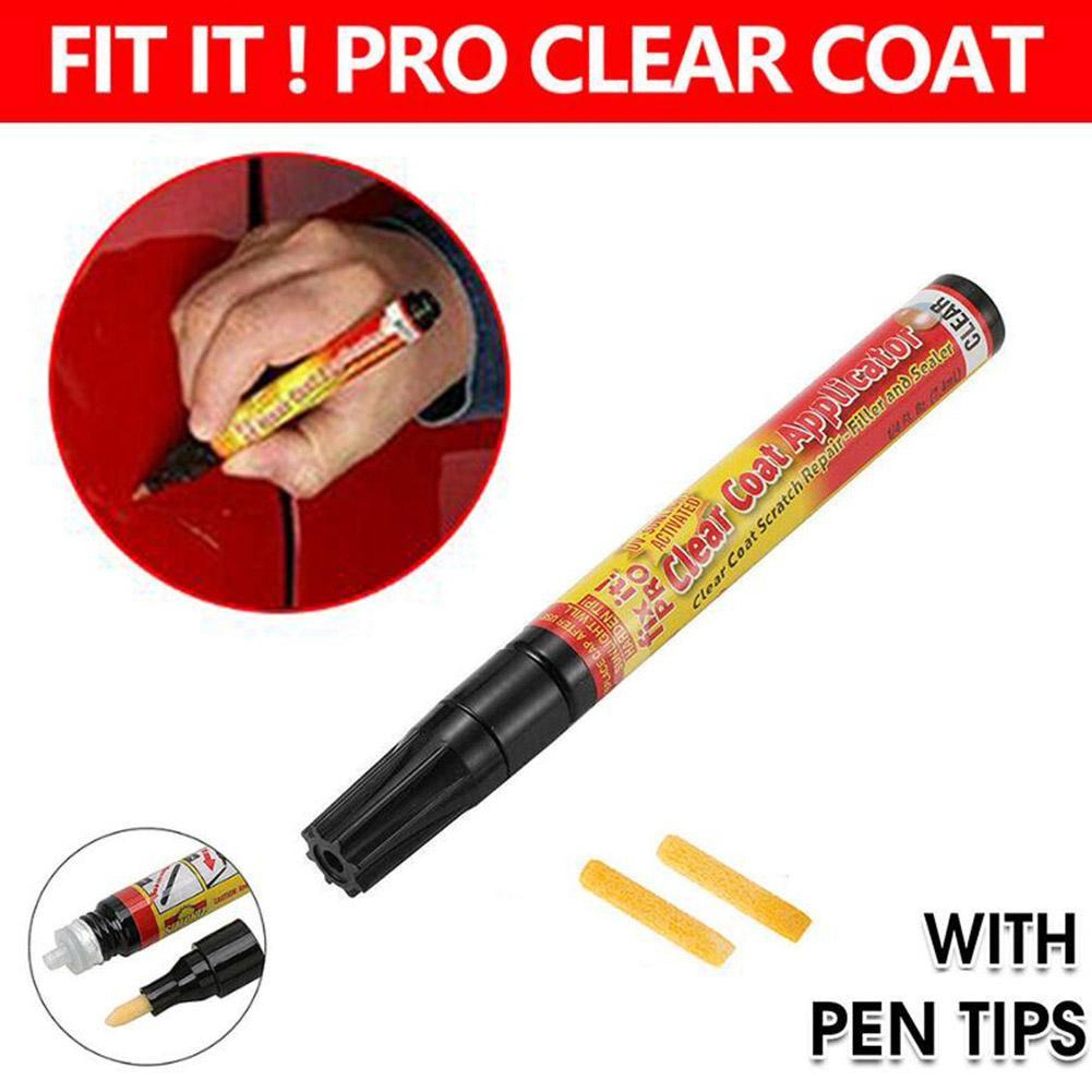 Car Scratch Repair Pen Clear Coat Scratch Remover for Quick Paint Touch Ups – view 3