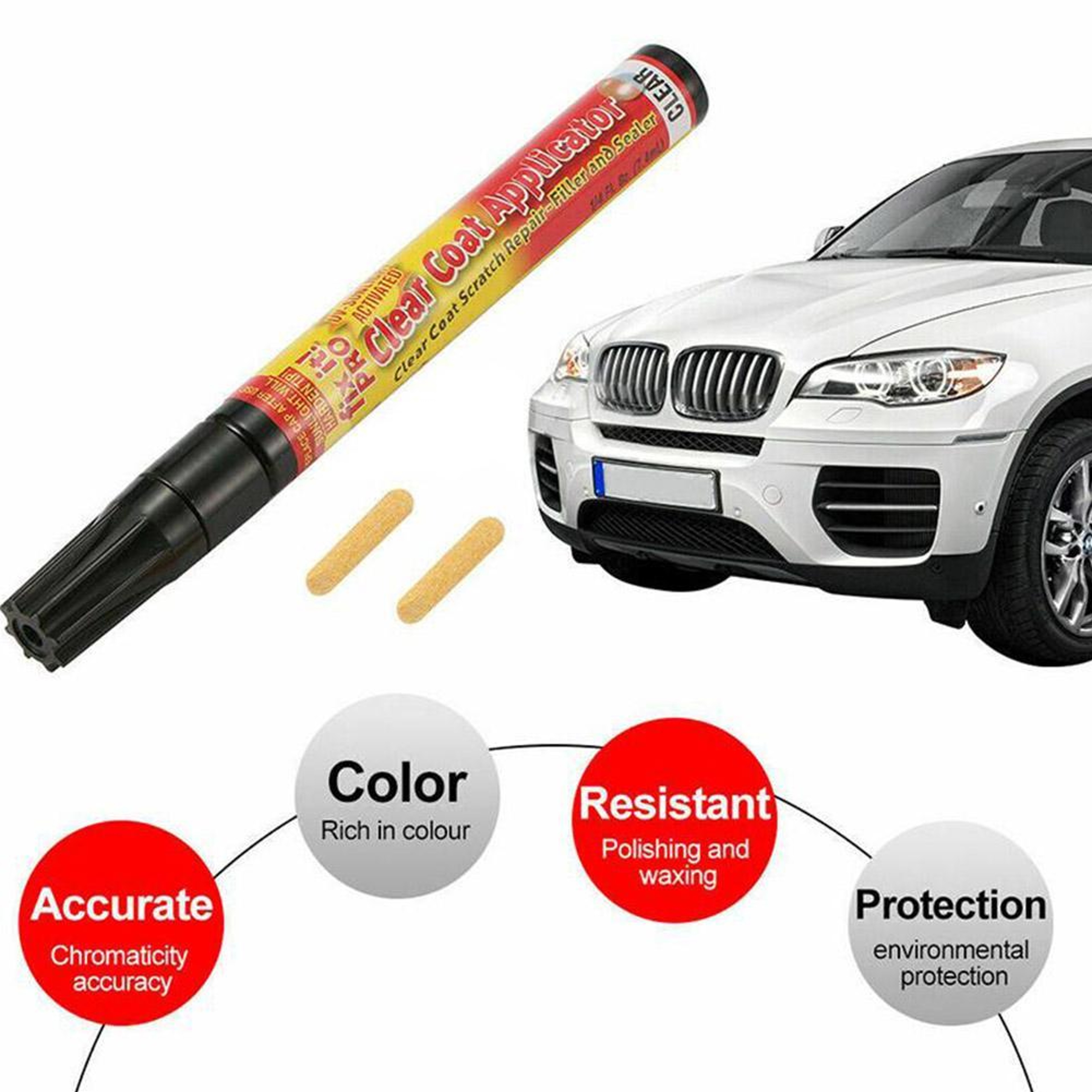 Car Scratch Repair Pen Clear Coat Scratch Remover for Quick Paint Touch Ups – view 6