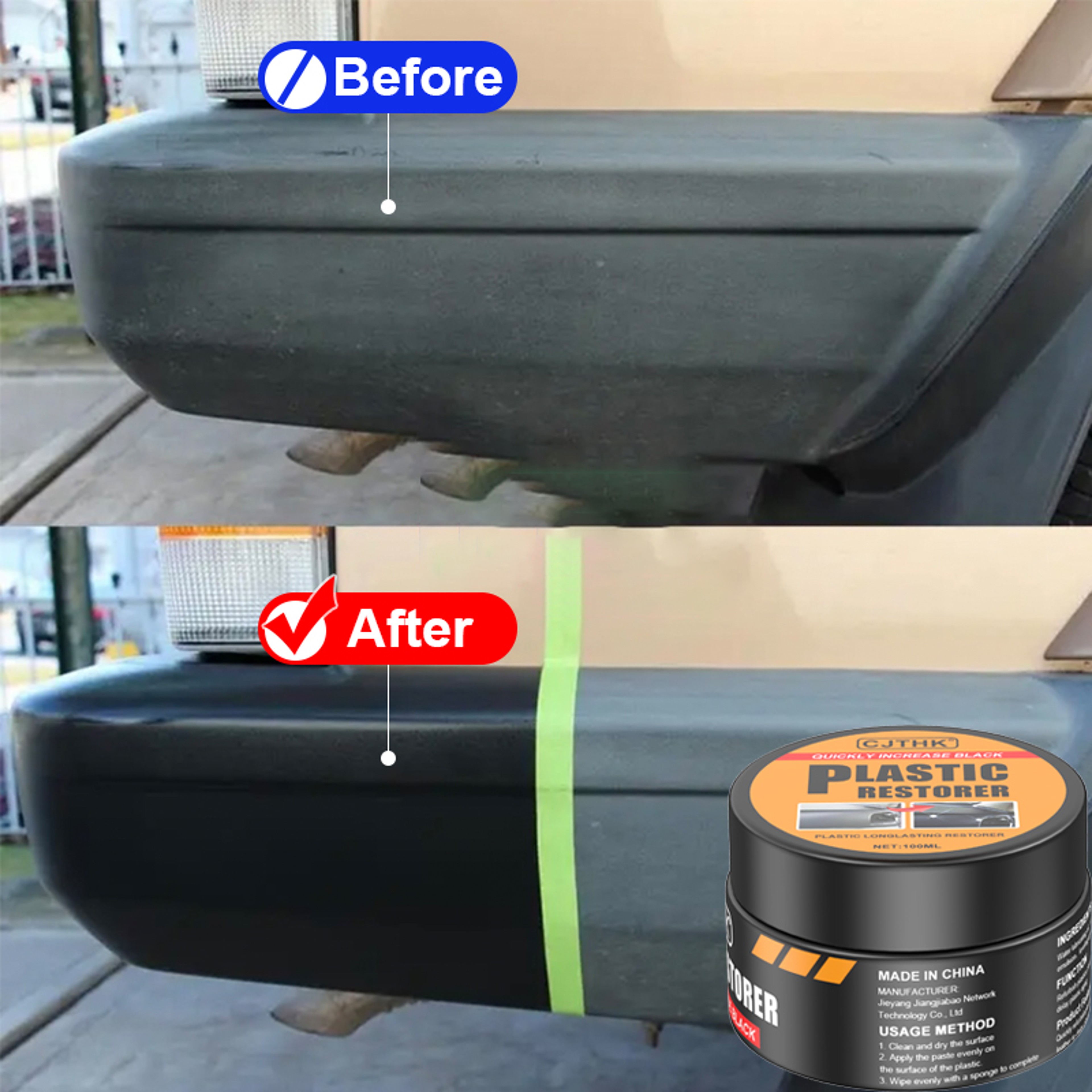 Car Plastic Restorer Back To Black Trim Renewal Wax Interior Panel Polish 1