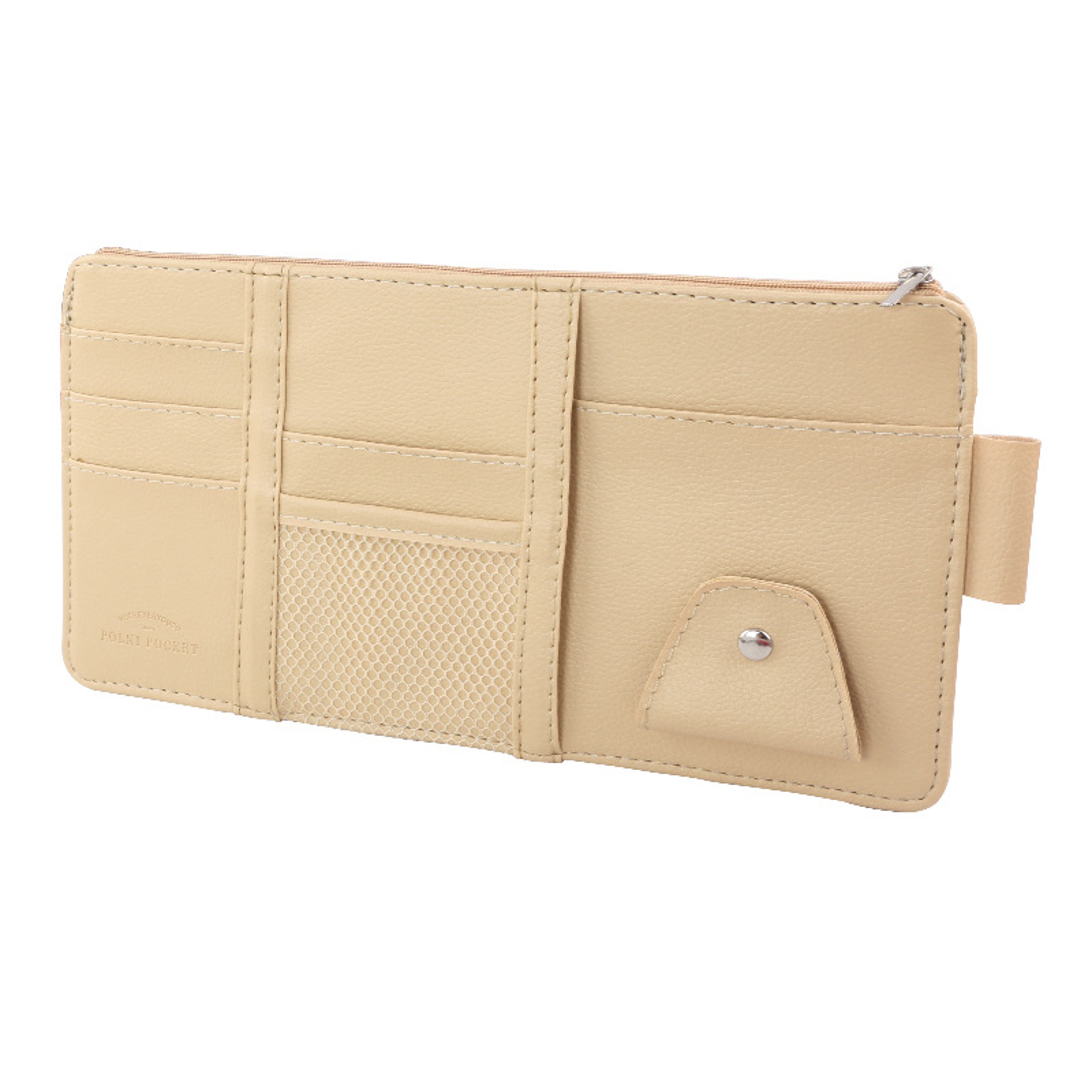 Car Sun Visor Organizer PU Leather Document Holder with Multi Pocket Storage – view 10