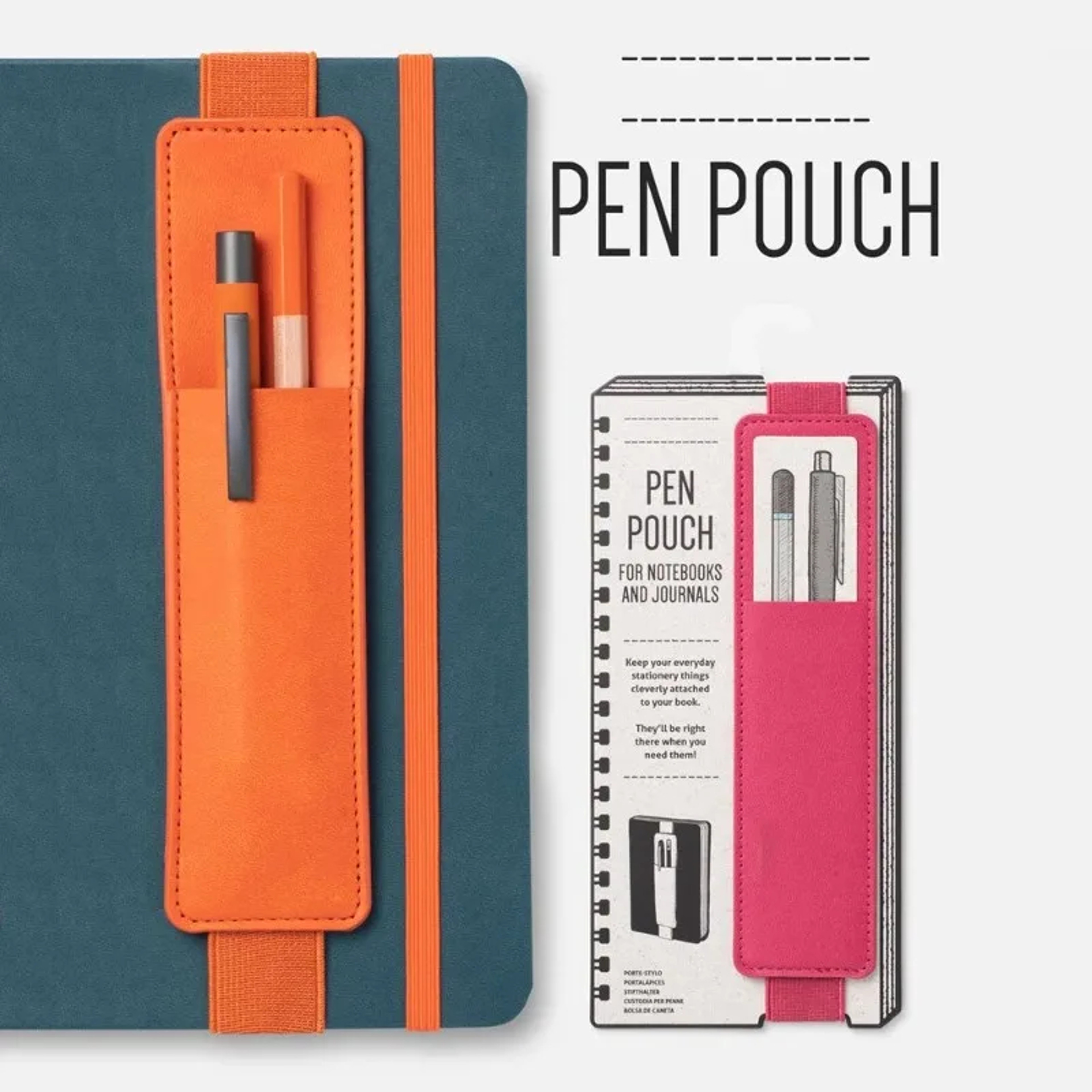 PU Leather Elastic Pen Holder For Notebook And Journal 1