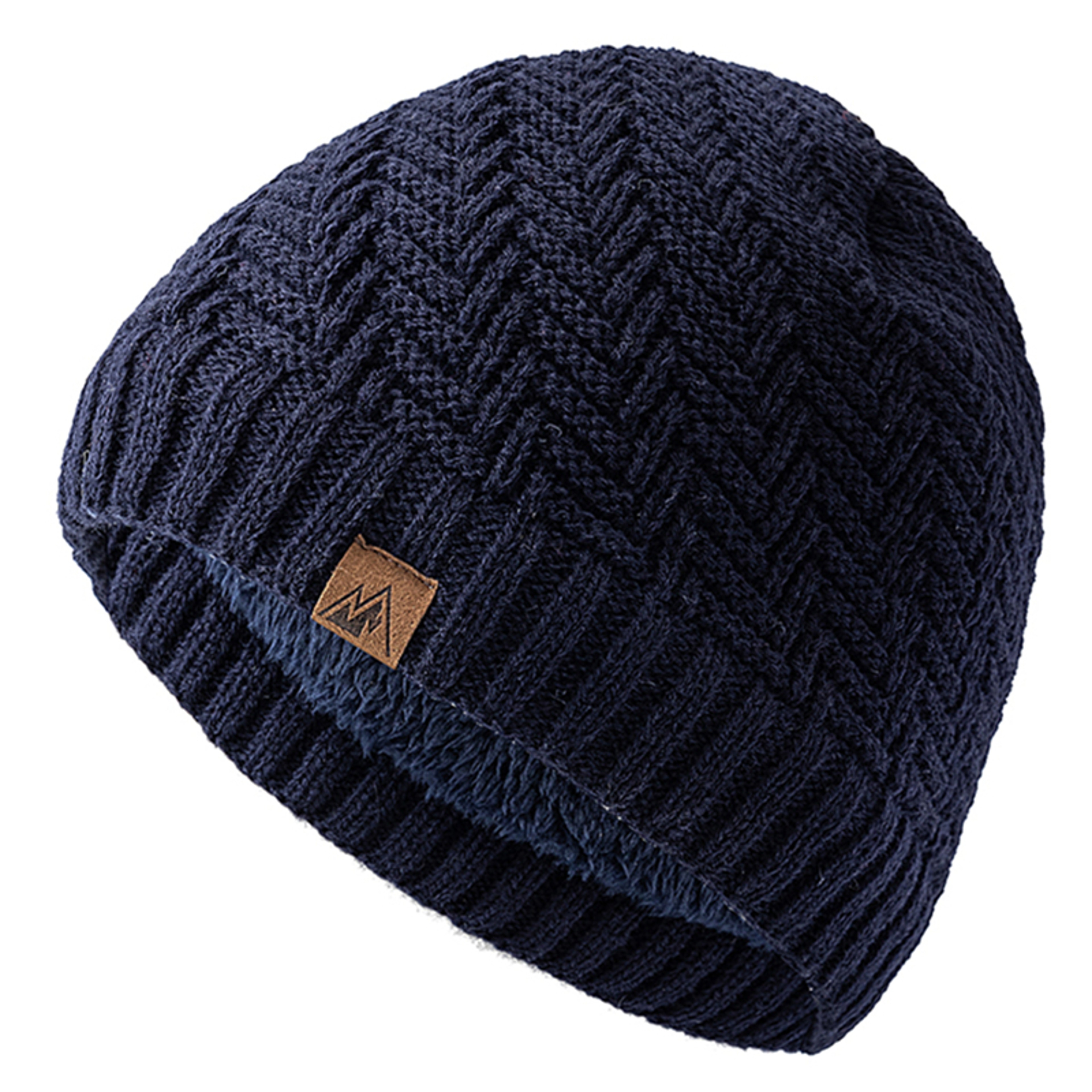 Plush Fur Lined Winter Beanie Unisex Warm Knitted Hat for Outdoor Wear – view 10