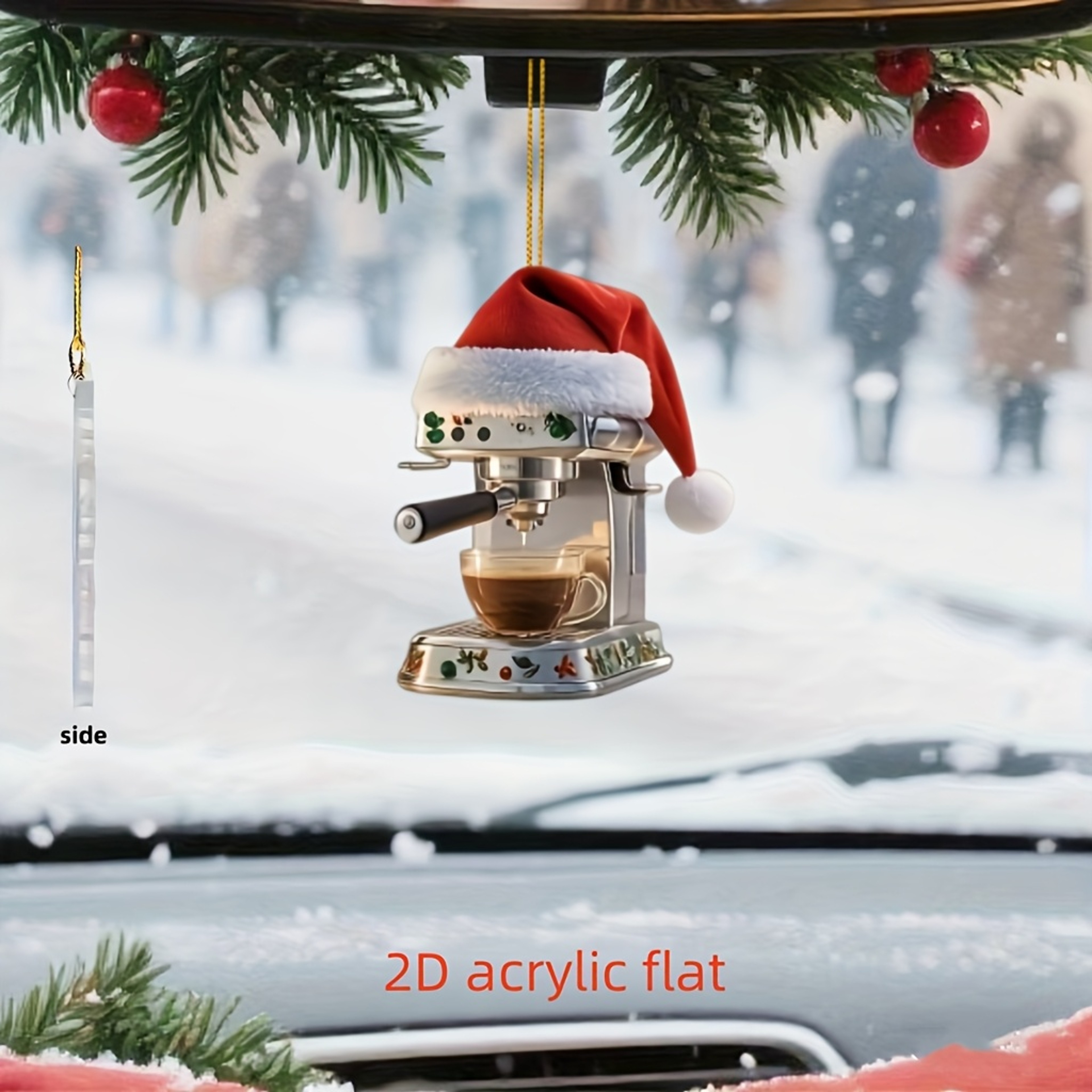 Coffee Machine Christmas Ornament Set For Coffee Lovers 3