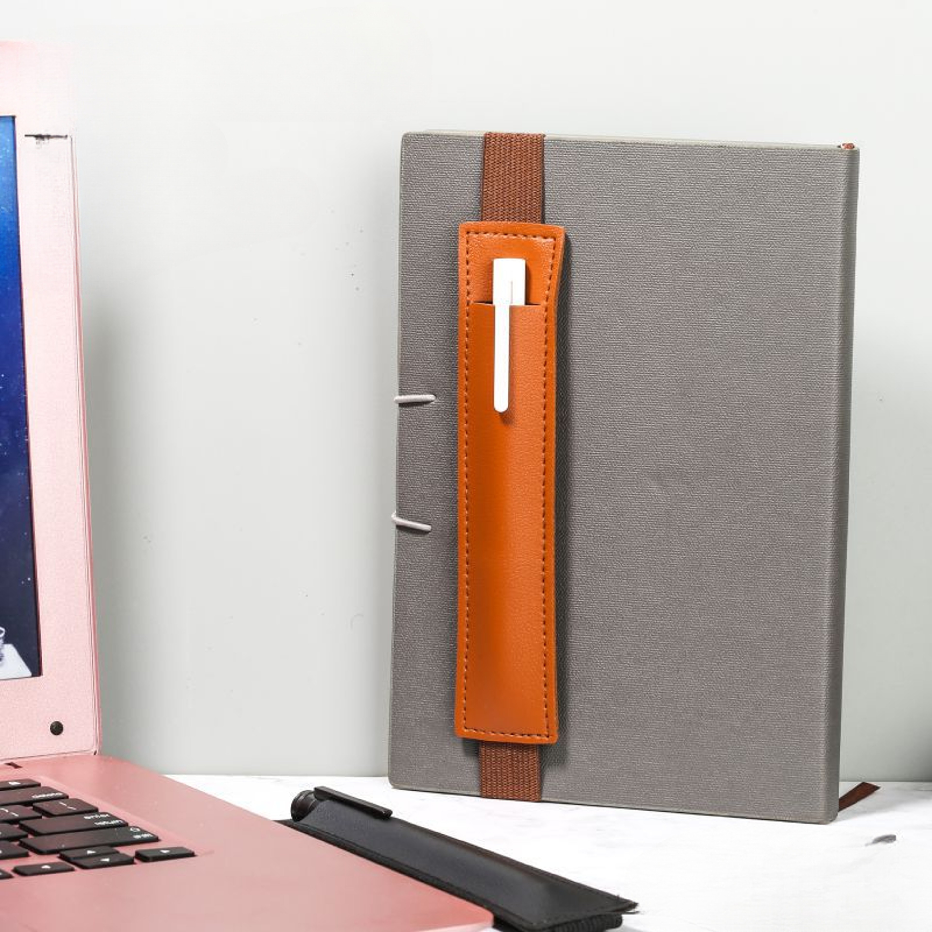 Adjustable Leather Pen Holder For Notebook And Planner 3