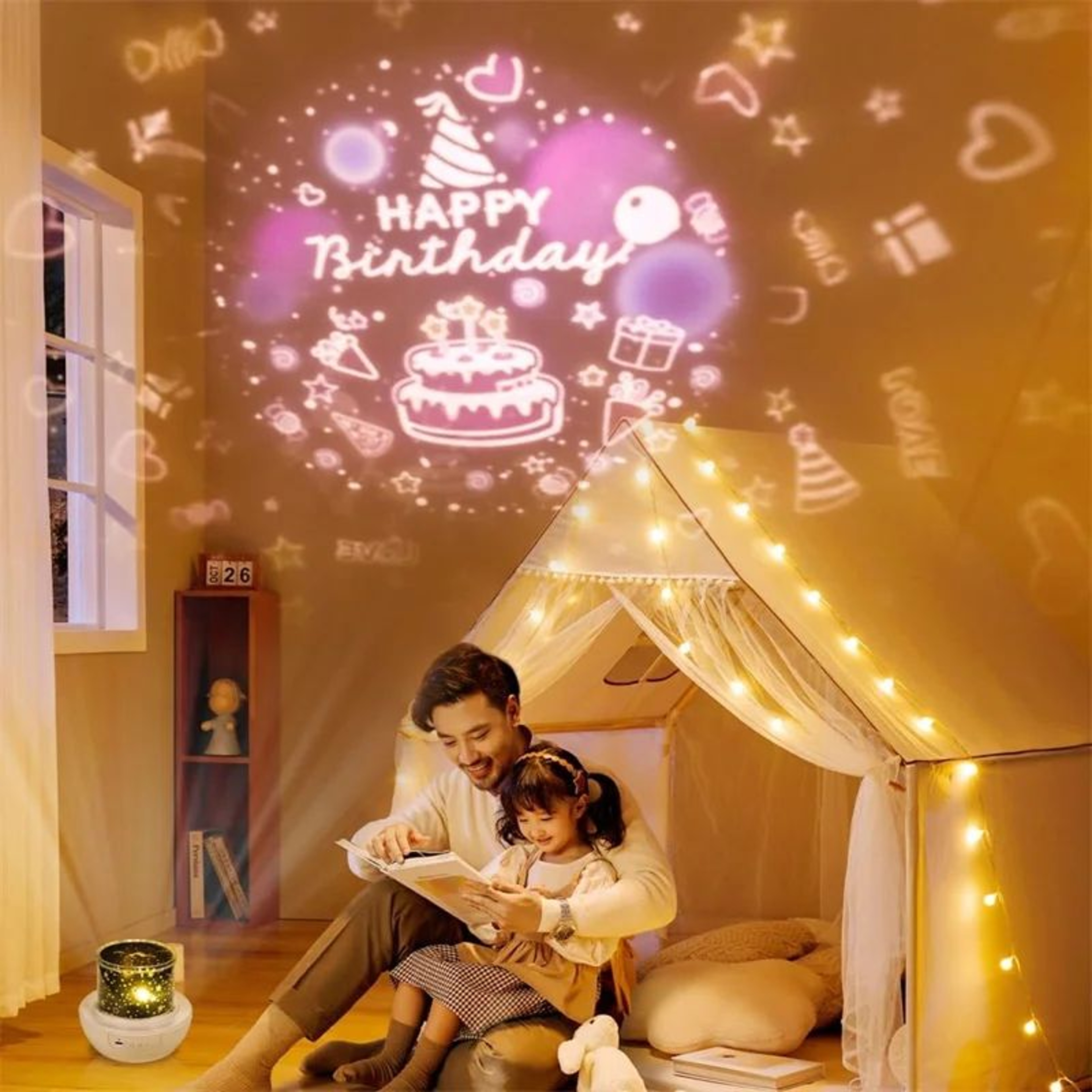 Ocean Star Projector Night Light for Kids with Ceiling Rotation – view 5