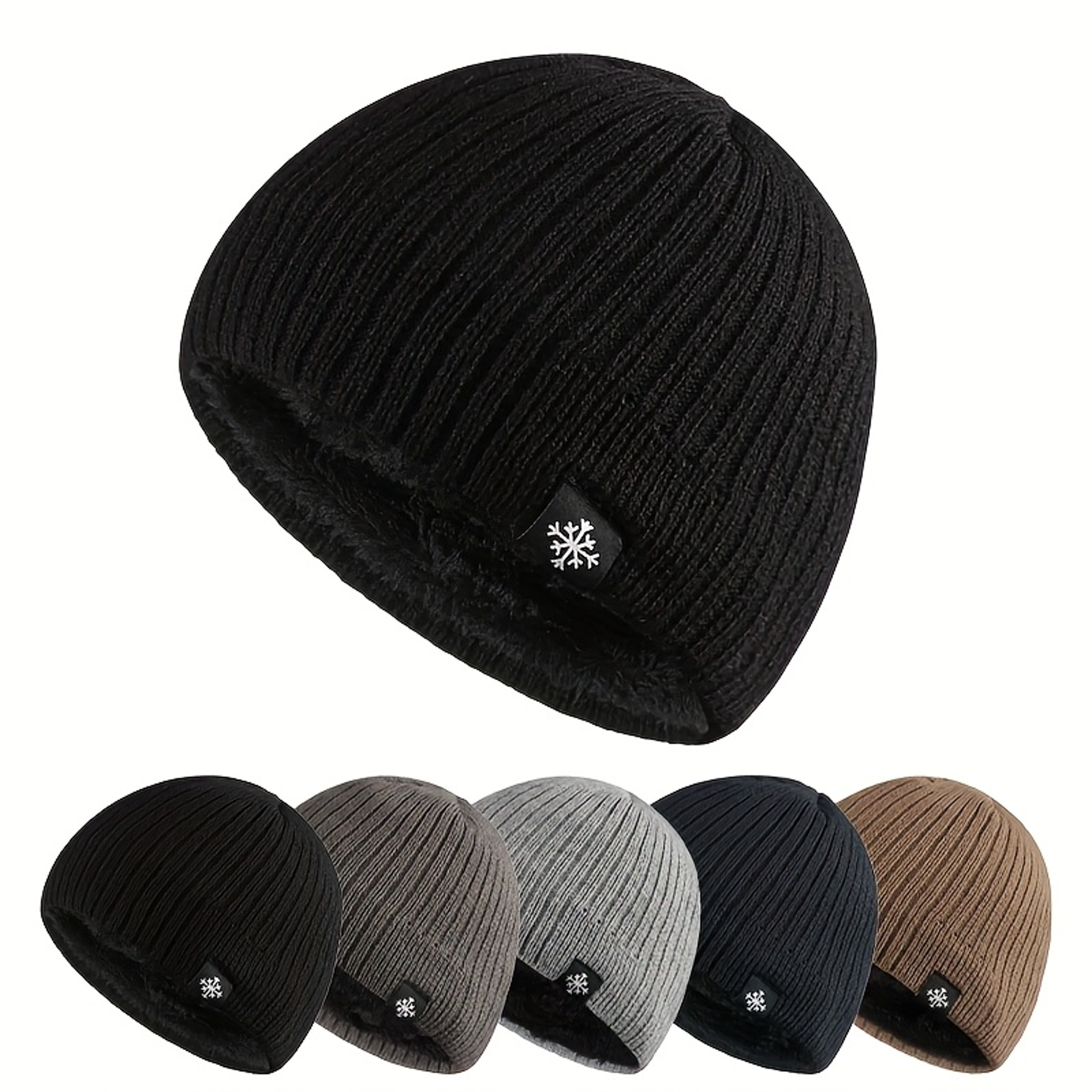 Fleece Lined Winter Beanie Warm Knit Hat for Men and Women – view 1