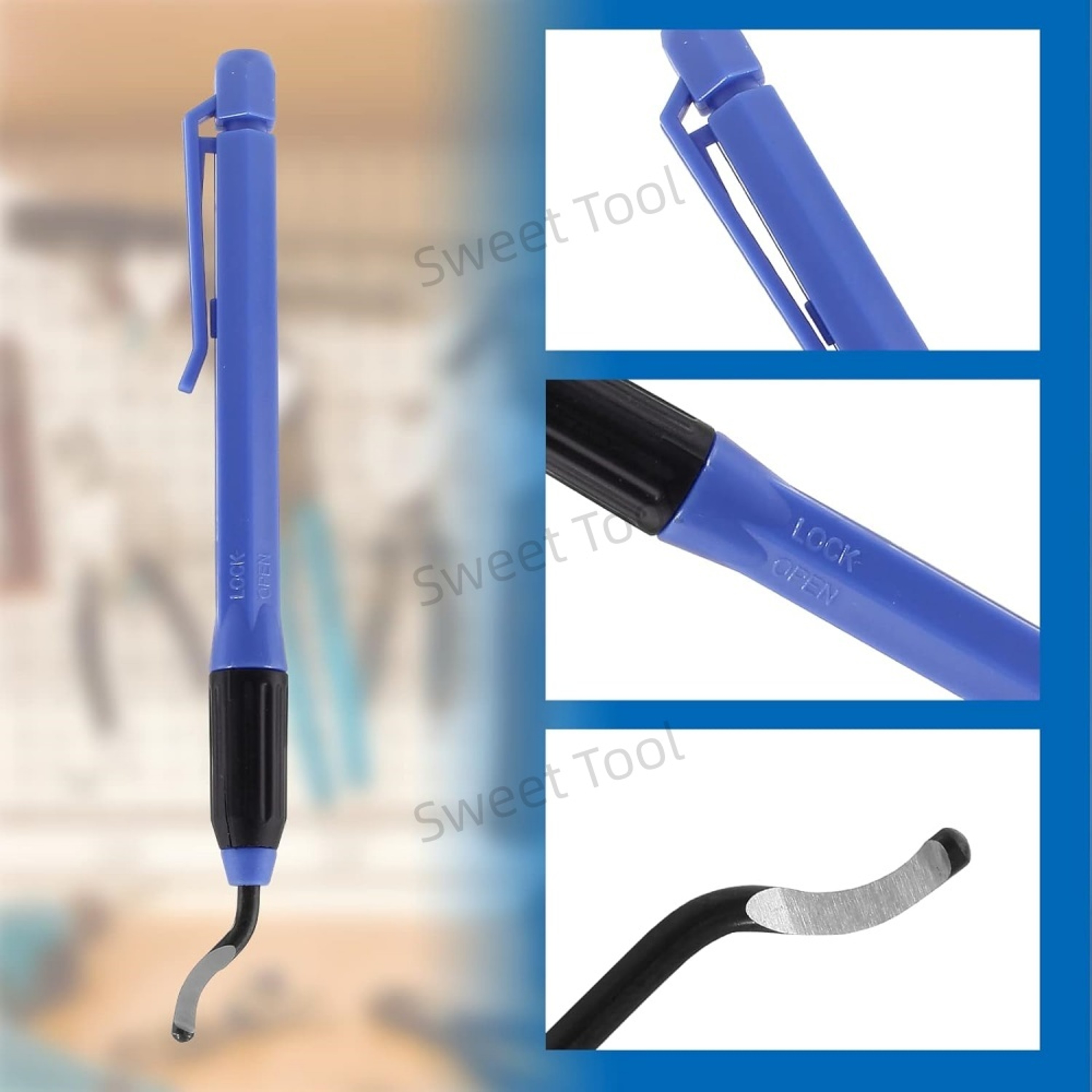 Hand Deburring Tool Set with Replacement Blades for Metal Plastic Wood and Printing – view 4