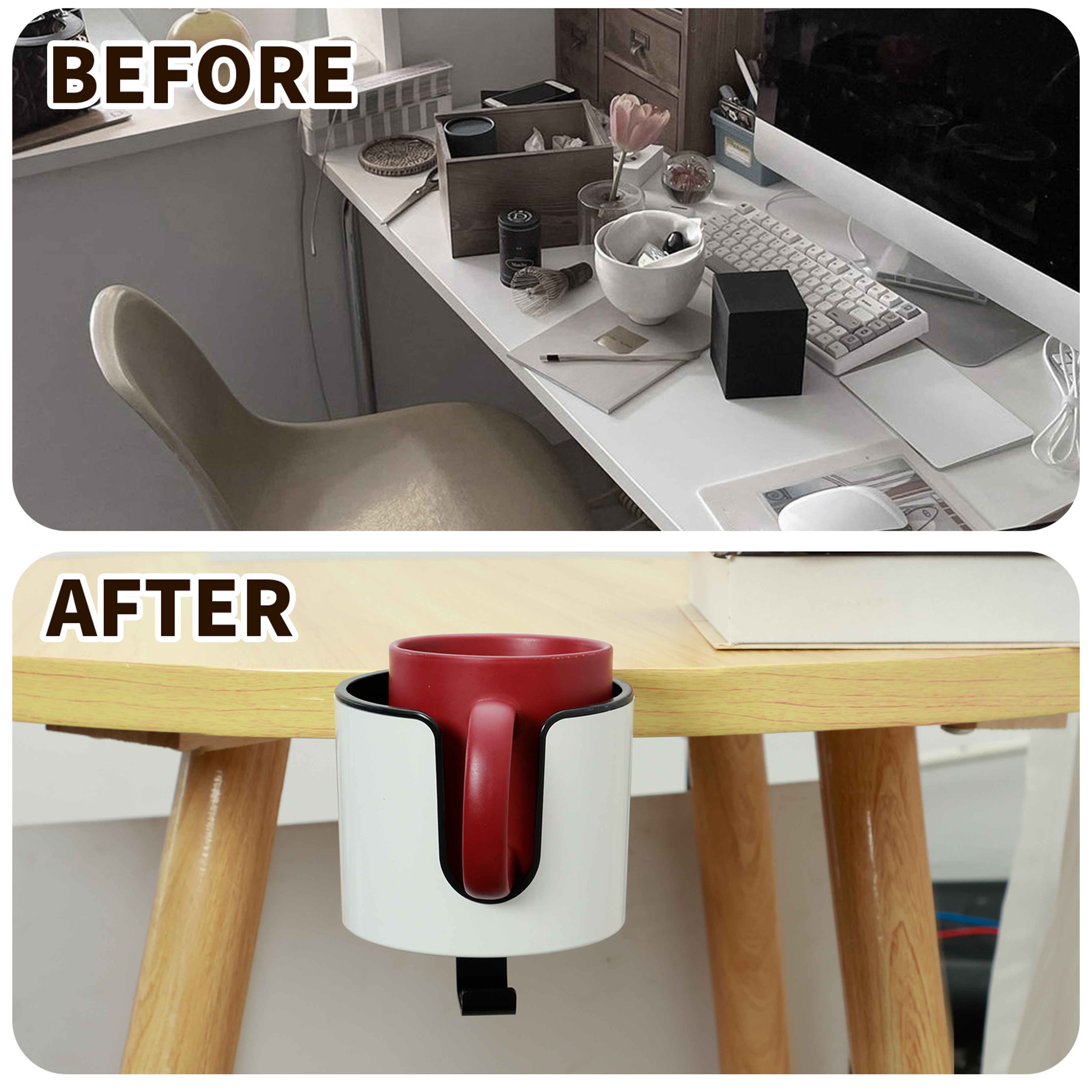 Headphone Holder With Adjustable Desk Cup Holder Clamp 2