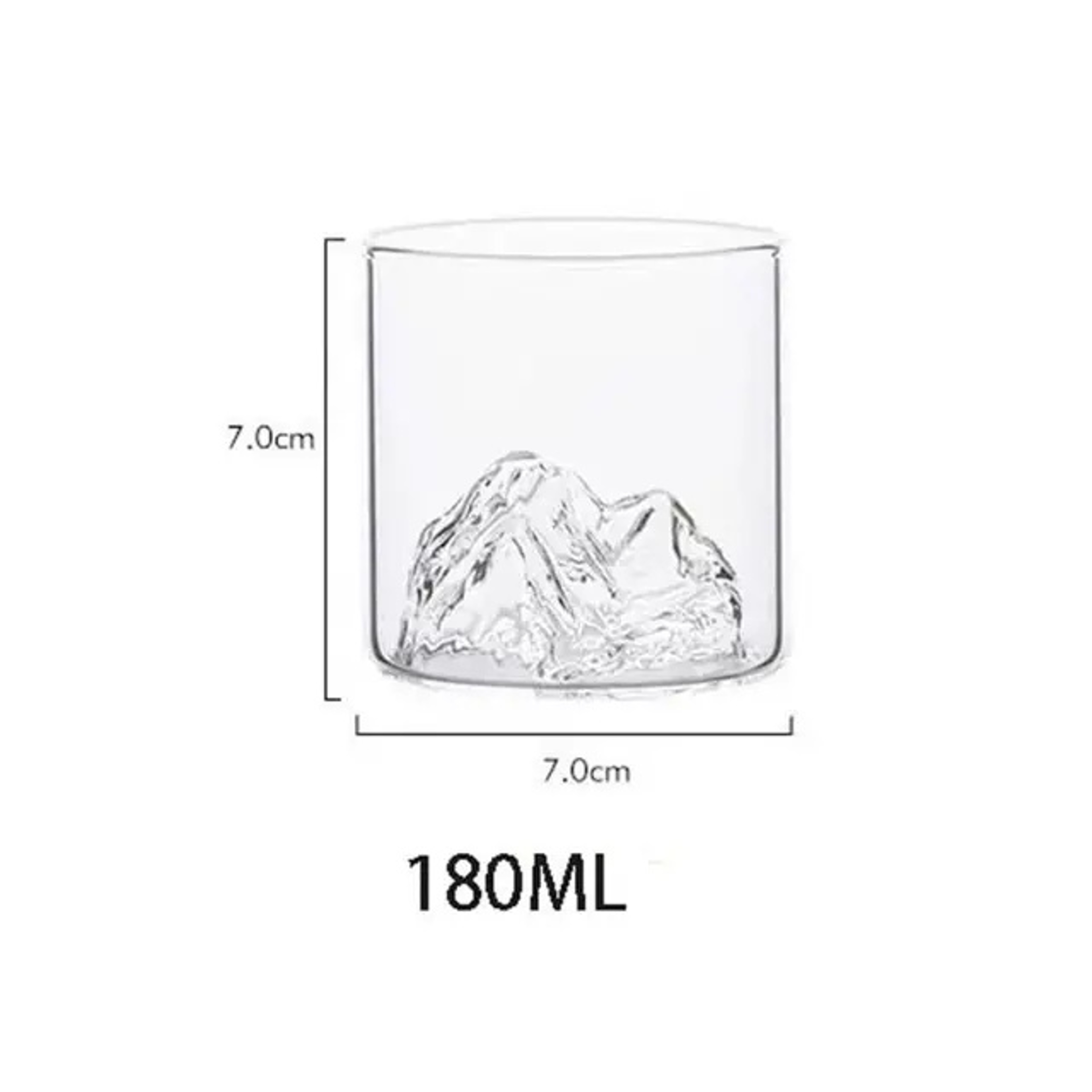 Japanese Mountain Whiskey Glass Heat Resistant Borosilicate Tumbler for Scotch Tea and Wine – view 7