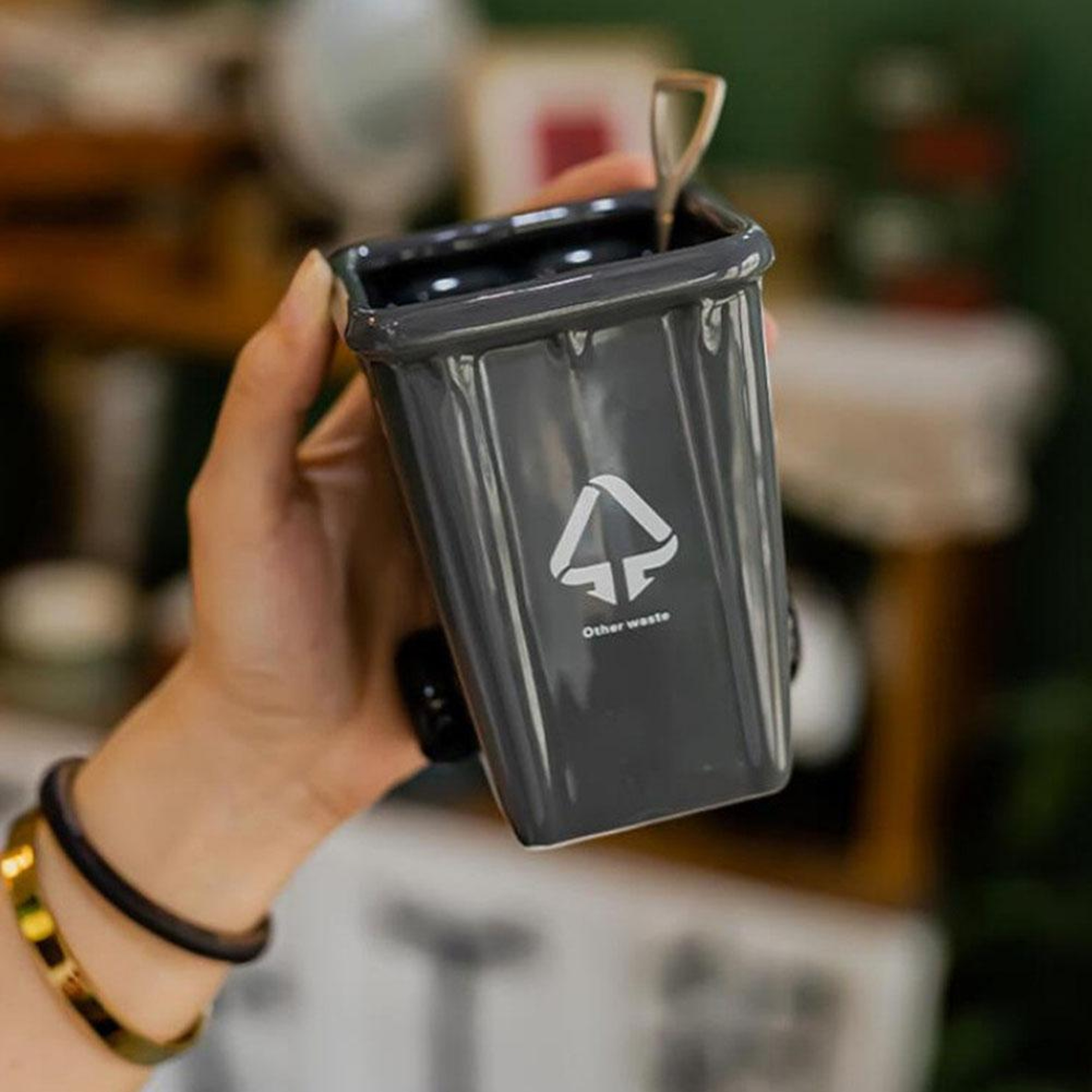 Creative Trash Can Ceramic Mug Funny Novelty Coffee Cup Unique Gift – view 5