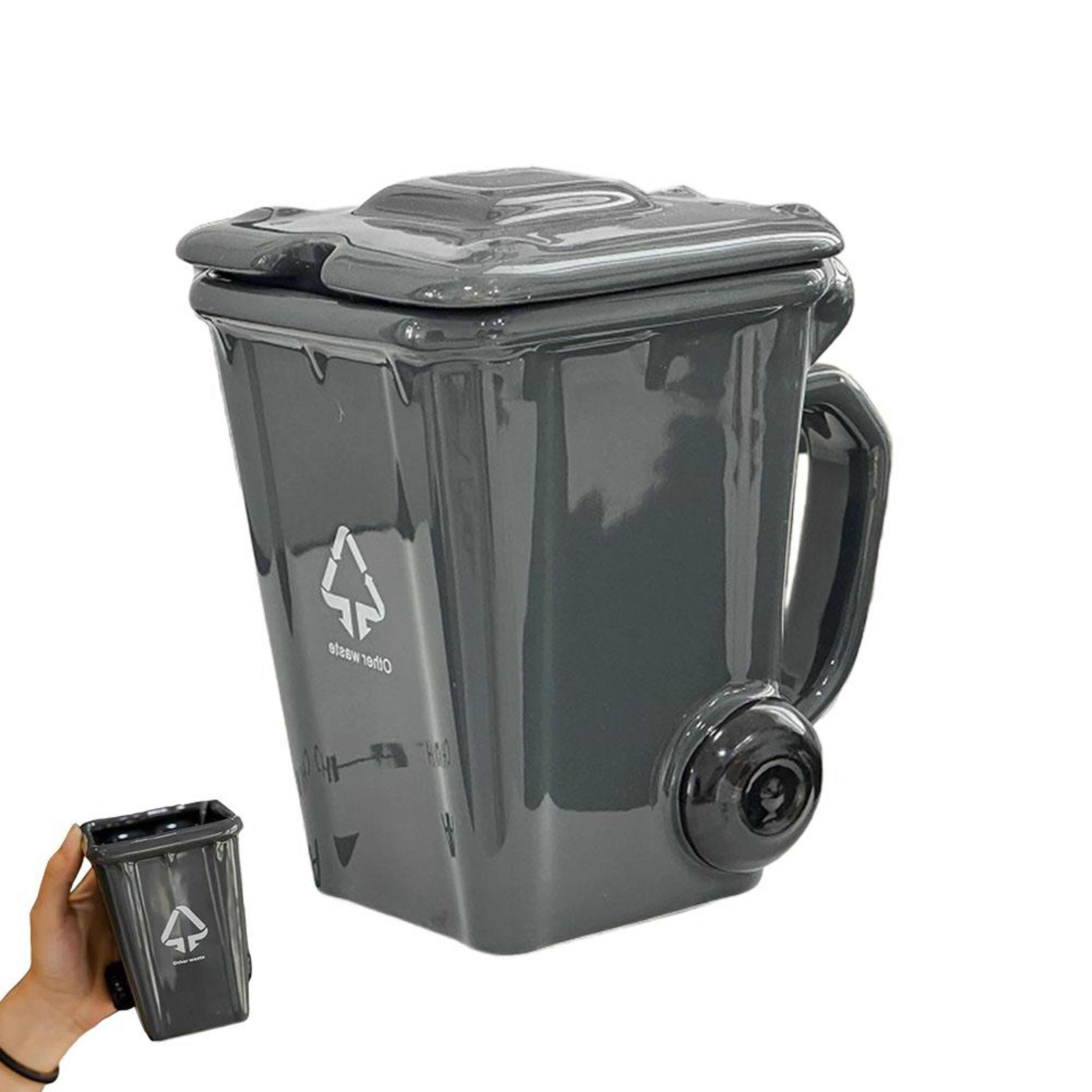 Creative Trash Can Ceramic Mug Funny Novelty Coffee Cup Unique Gift – view 11