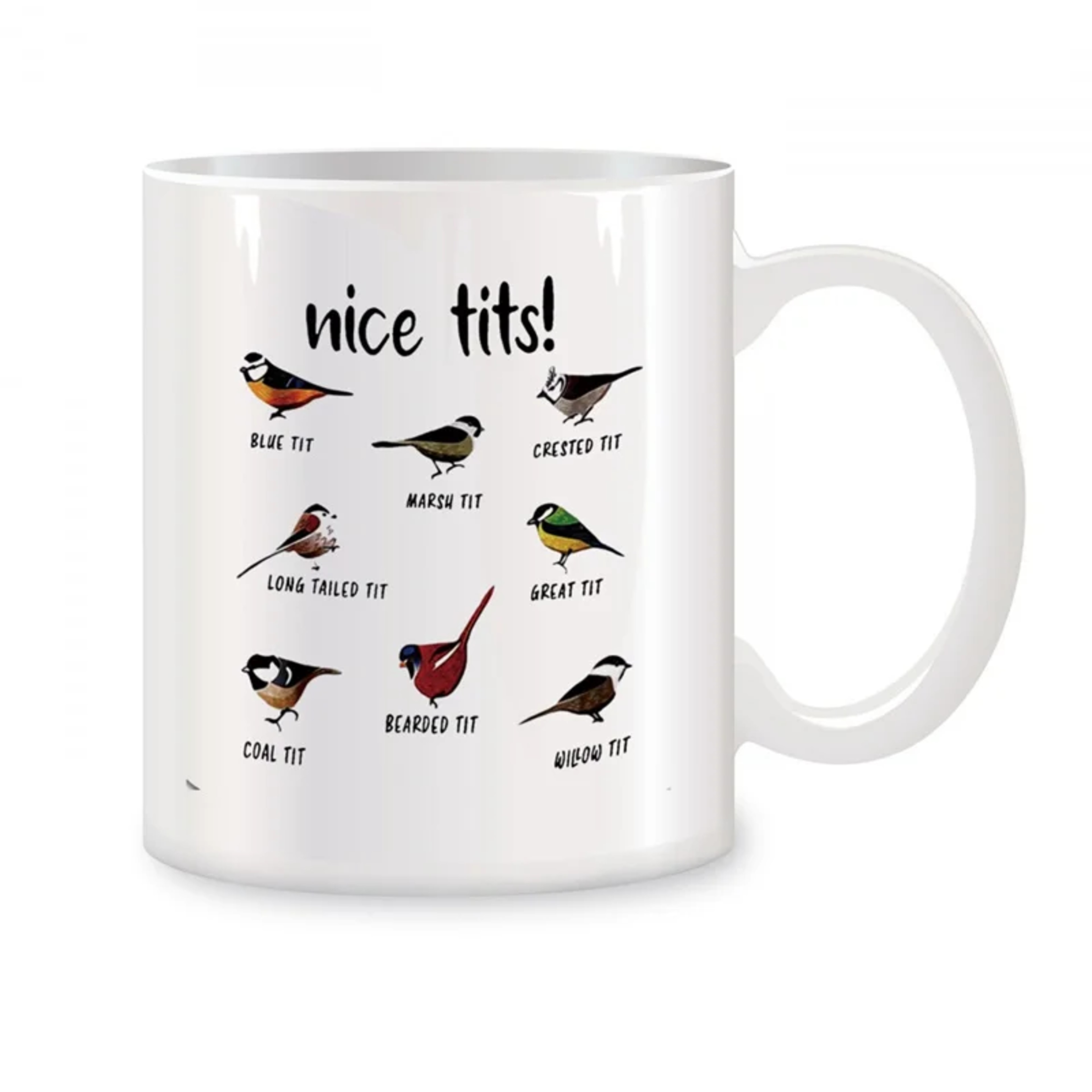 Nice Tits Bird Lover Mug Funny Bird Watching Gift Ceramic Coffee Cup – view 1