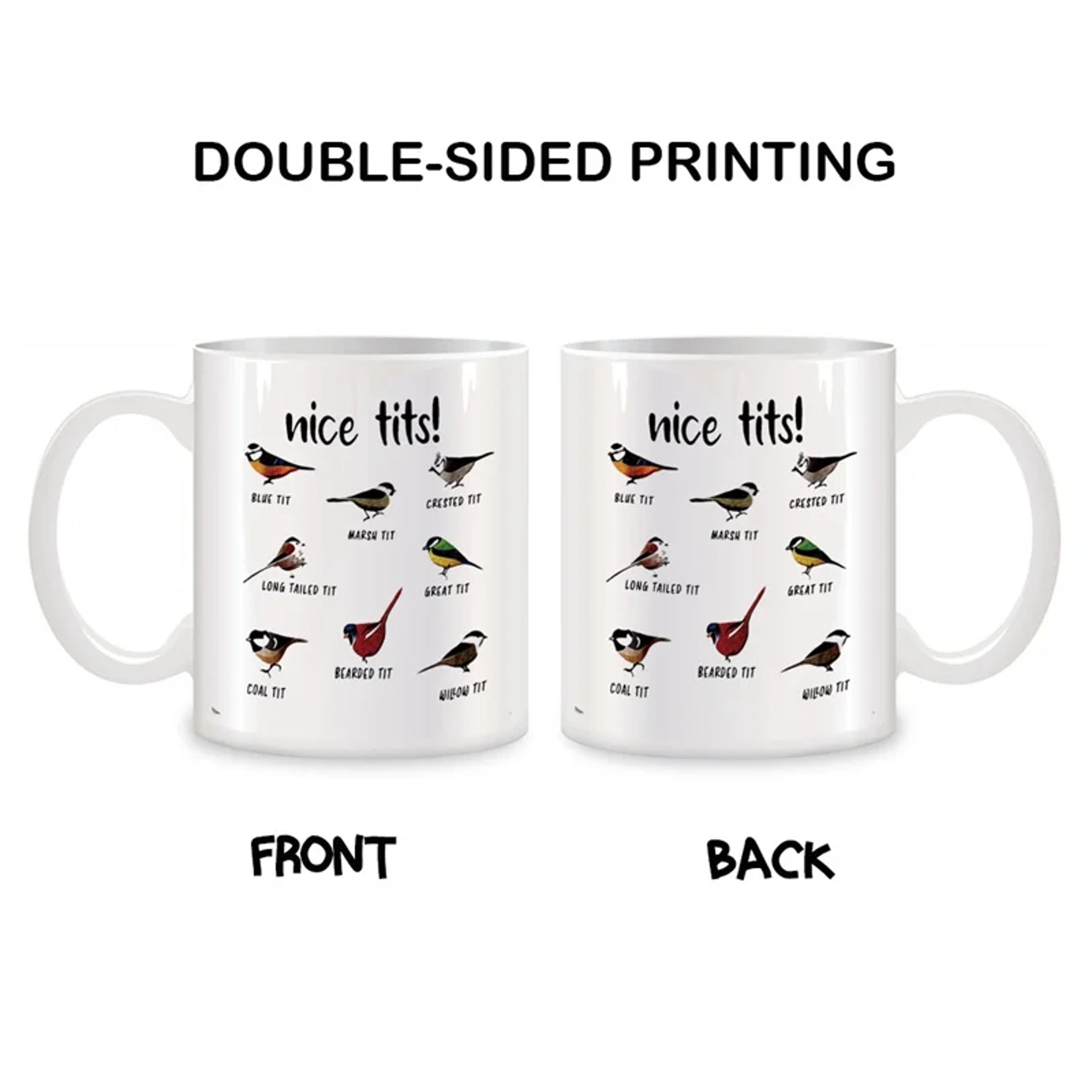 Nice Tits Bird Lover Mug Funny Bird Watching Gift Ceramic Coffee Cup – view 5