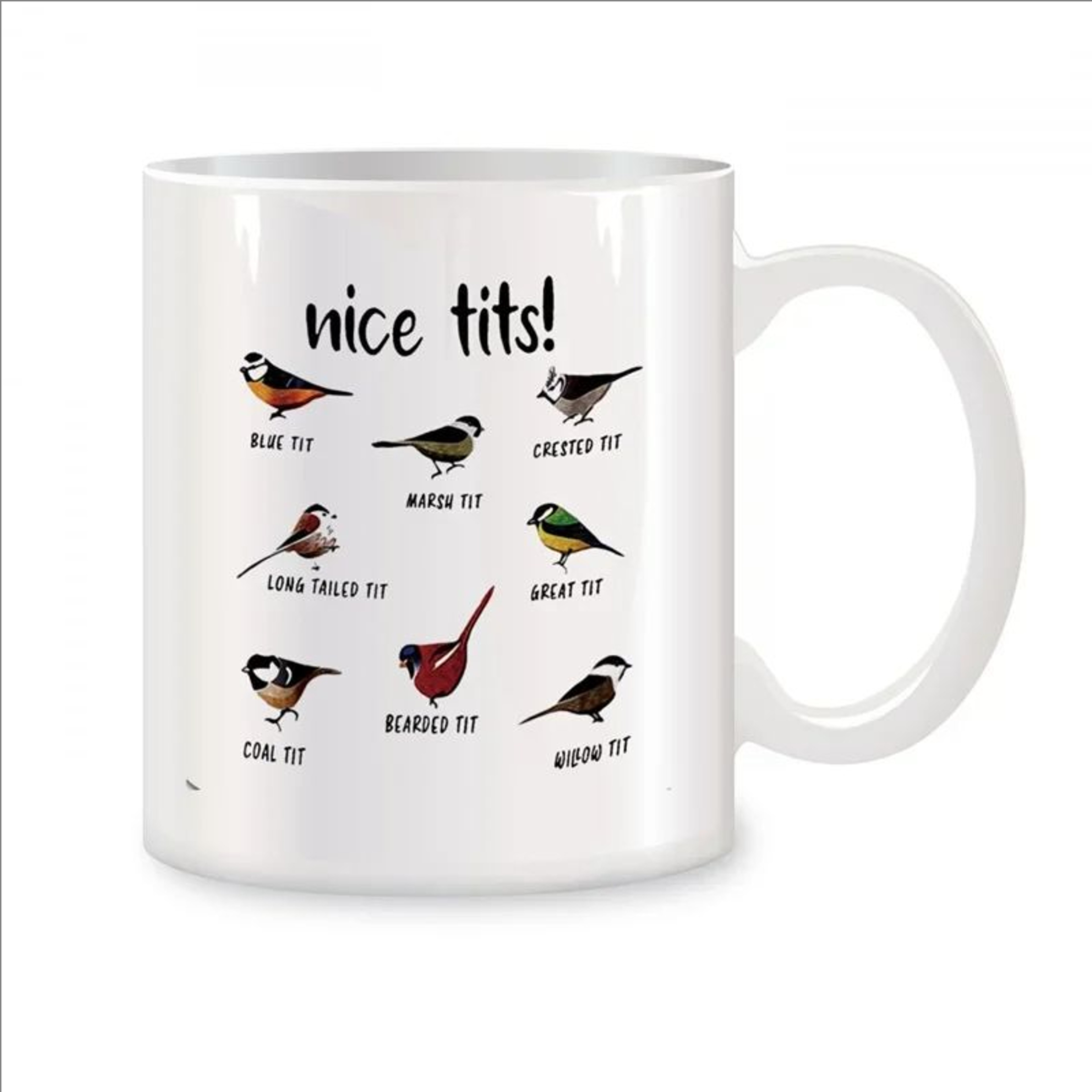 Nice Tits Bird Lover Mug Funny Bird Watching Gift Ceramic Coffee Cup – view 6