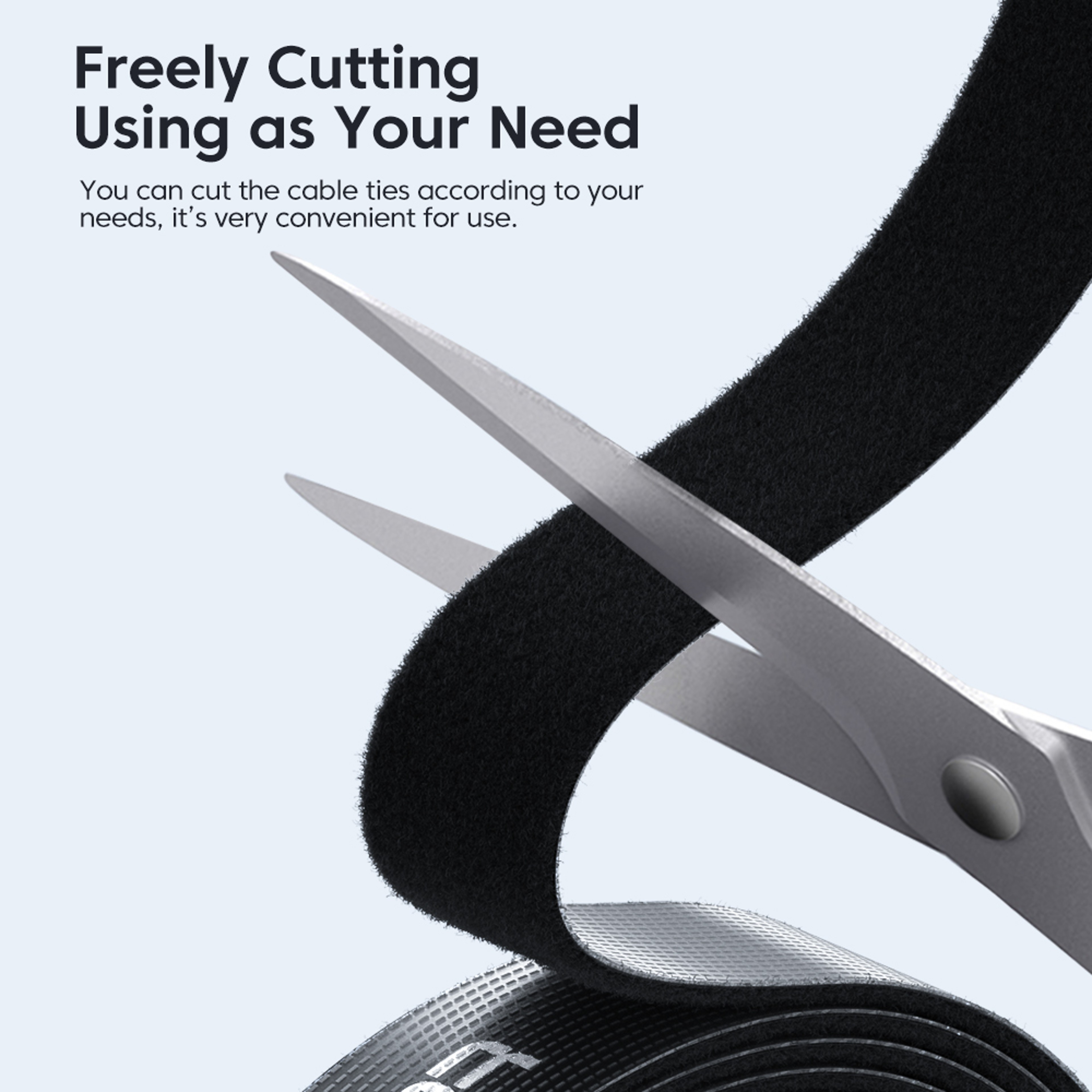 Free Cut Reusable Cable Organizer Strap For Wire Management And Cord Storage 2