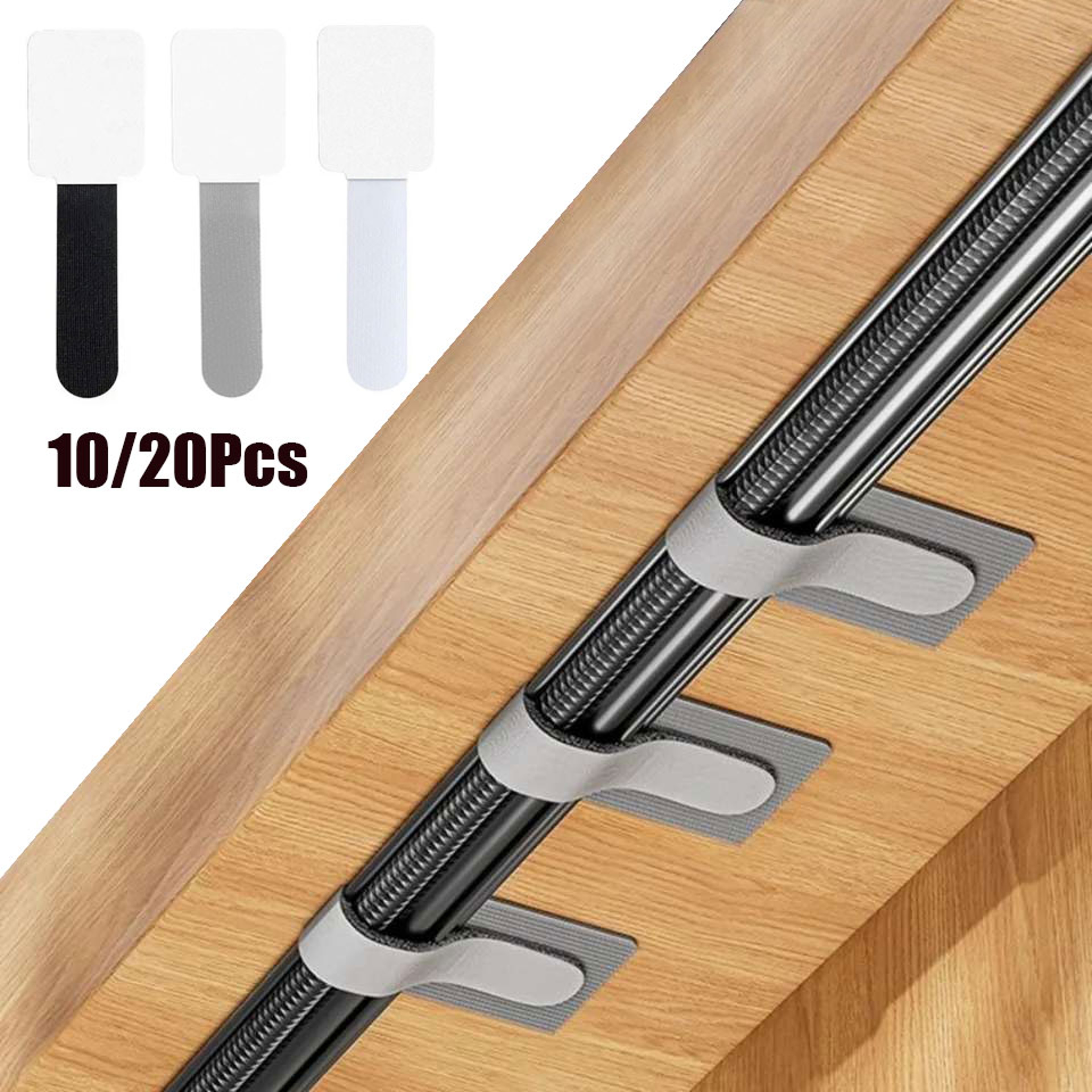 Reusable Self Adhesive Cable Ties Adjustable Cord Organizer Straps For Neat Cable Management 0