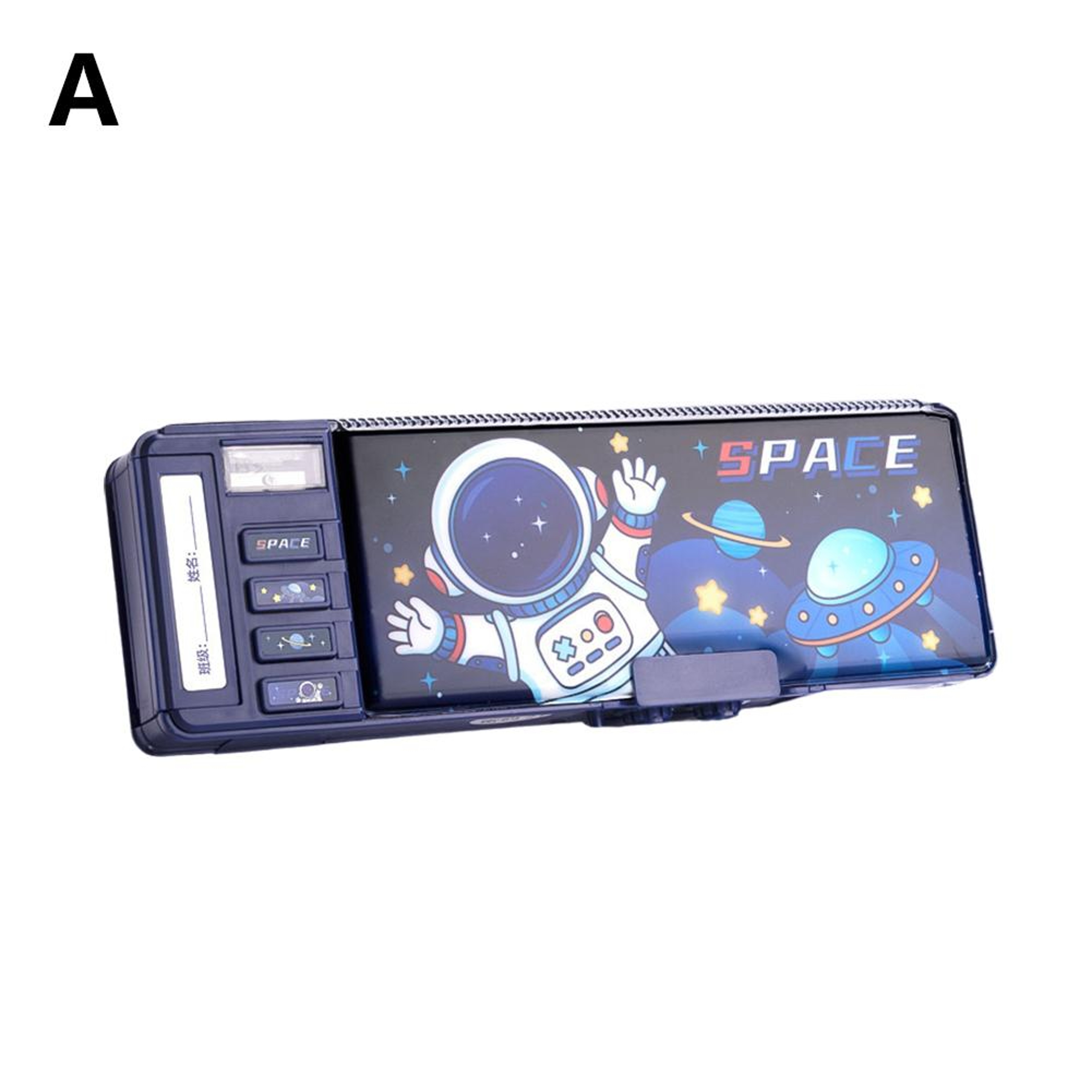 Password Lock Pencil Box Double Layer Large Capacity Kids Stationery Organizer 5