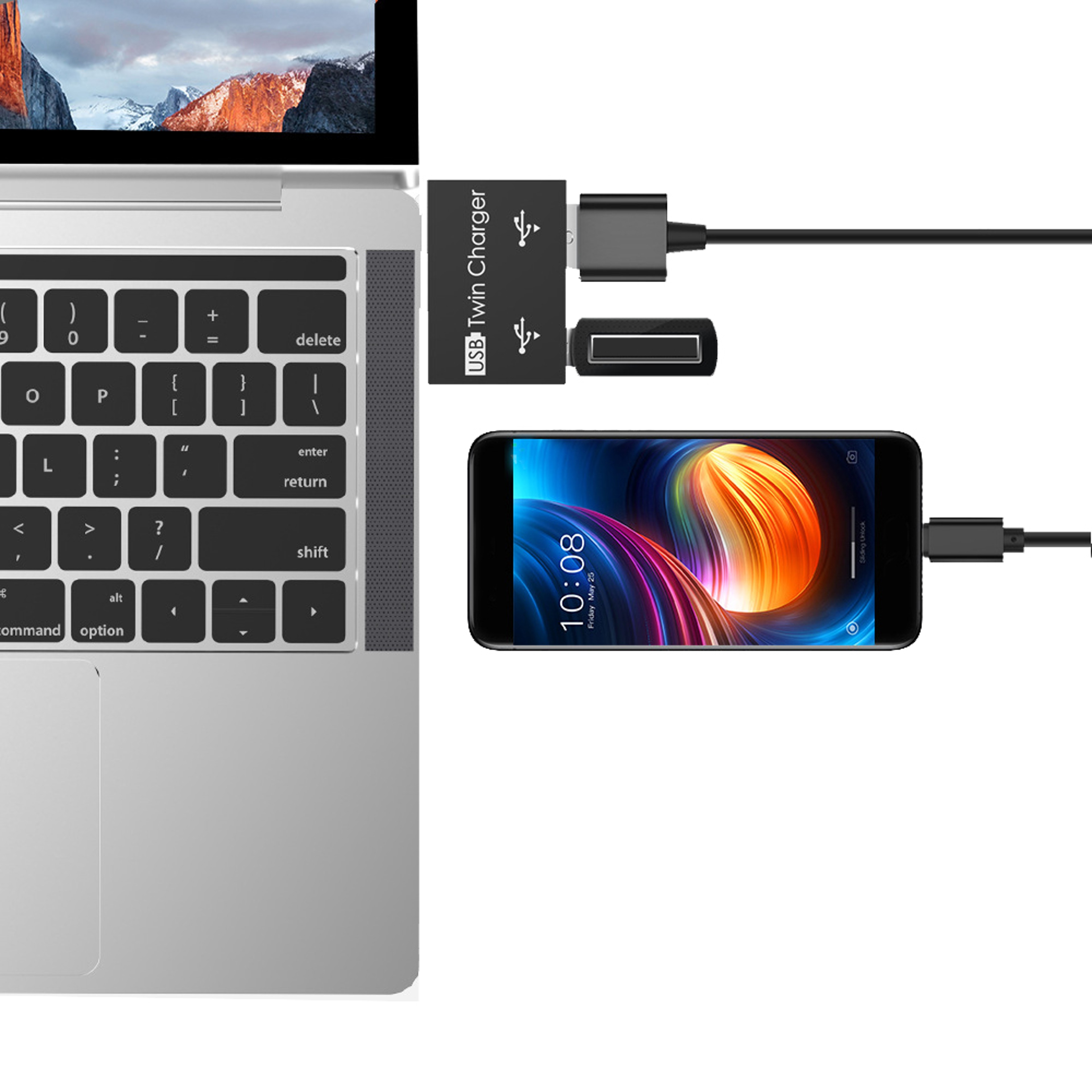 USB Hub Adapter Dual Port USB Splitter For Easy Device Connection 1
