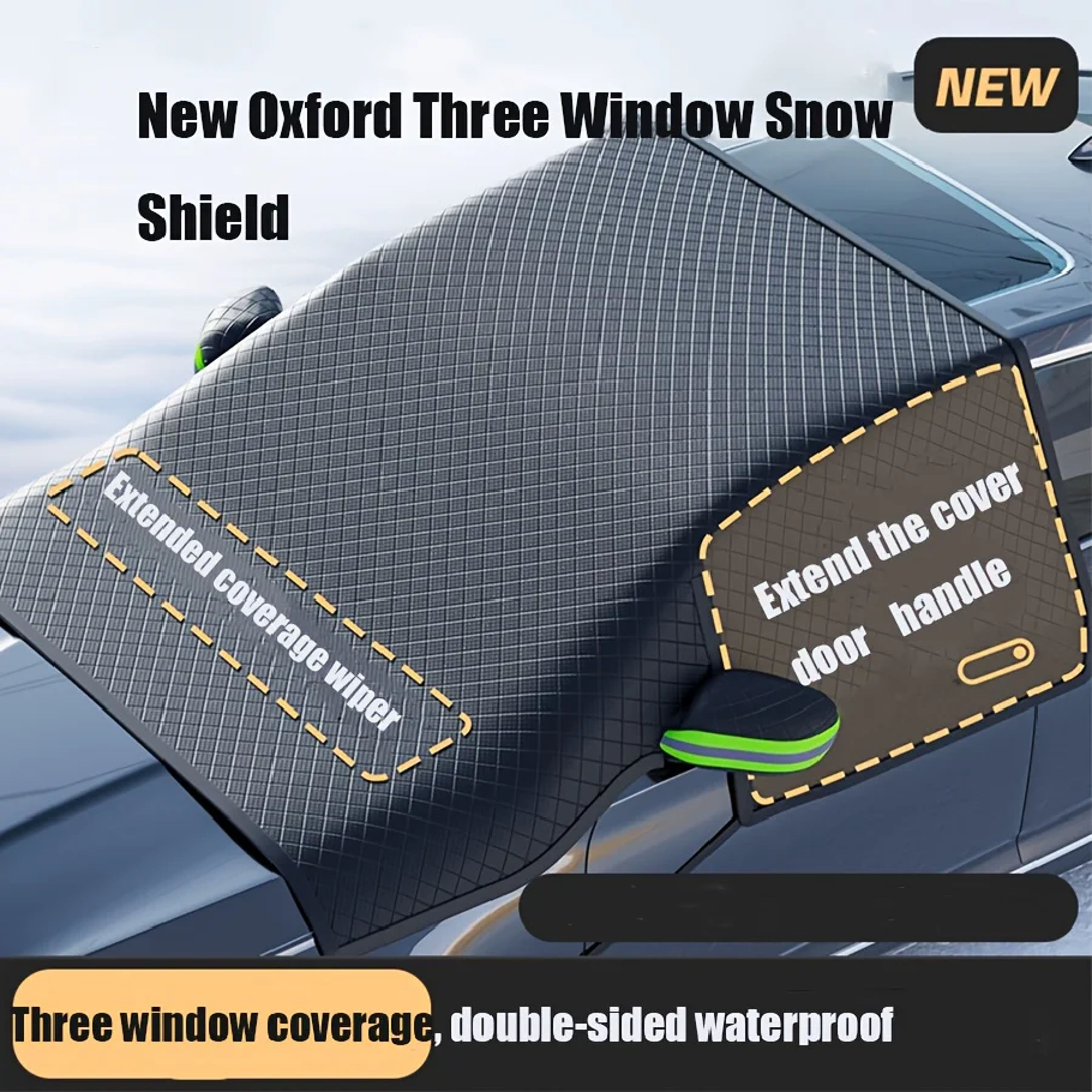 Extended Car Snow Cover Thickened Windshield Frost Protector For Winter 1