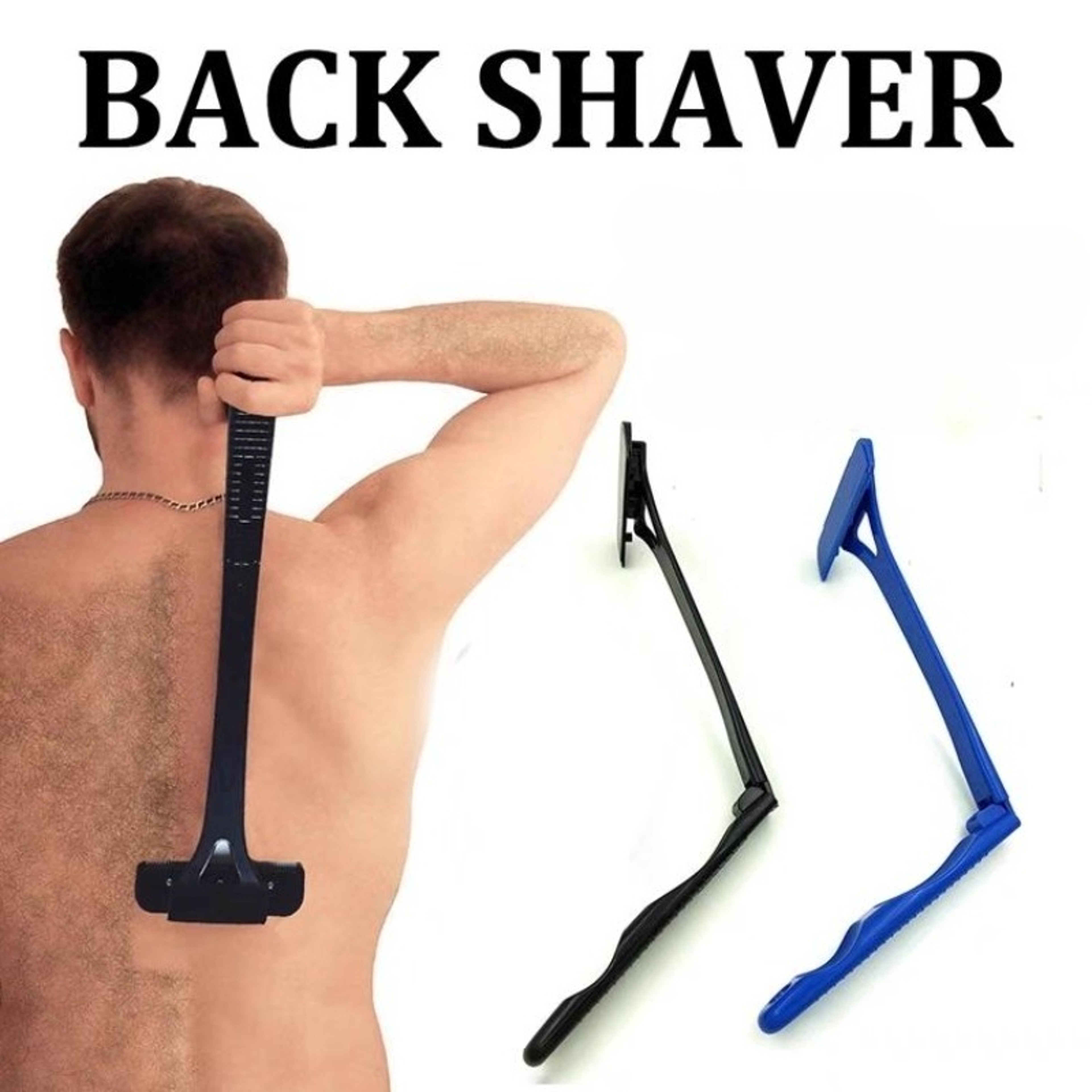 Long Handle Back Shaver For Men Foldable Body Hair Removal Razor 1